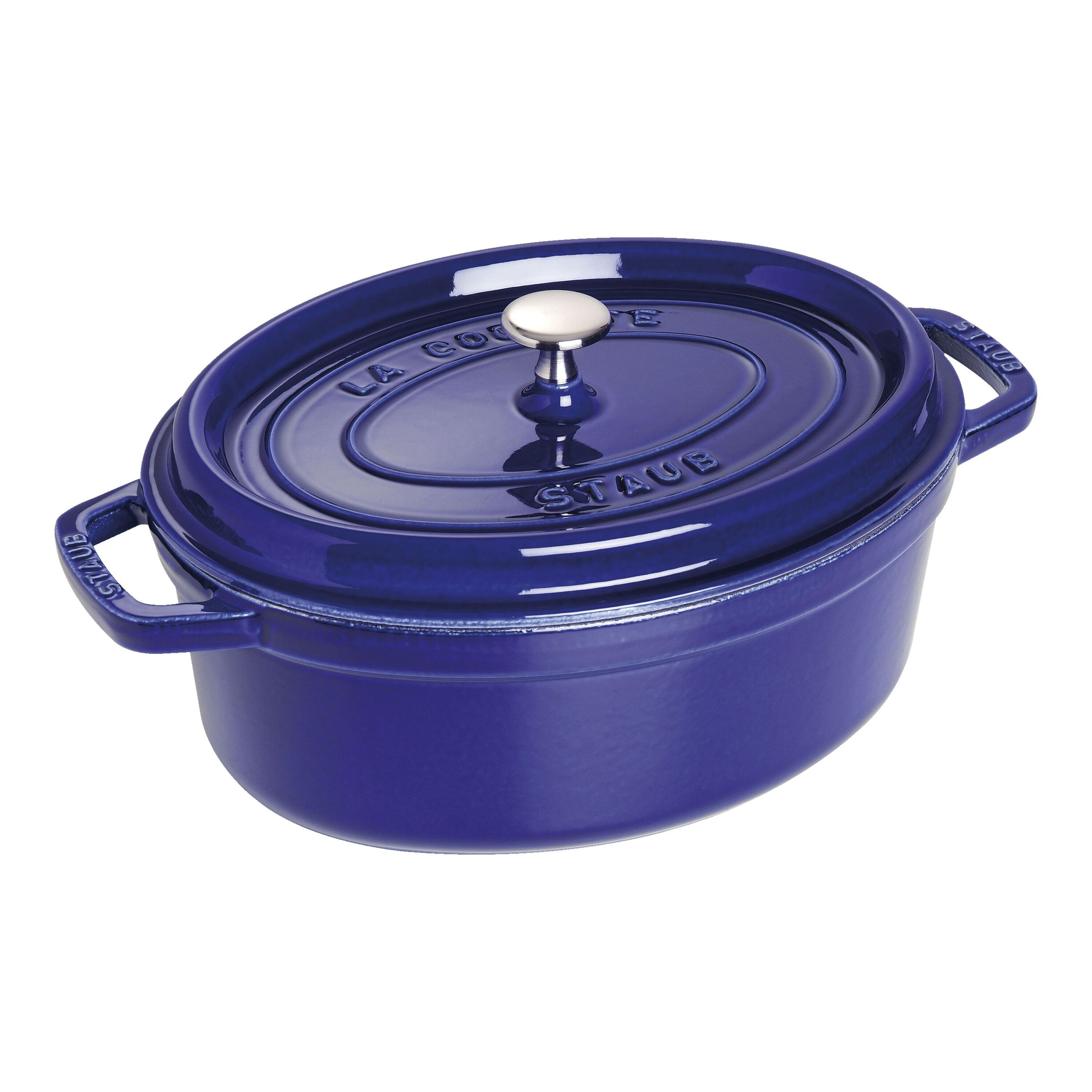 Staub        La Cocotte                Cocotte 29 cm, oval, Dunkelblau, Gusseisen