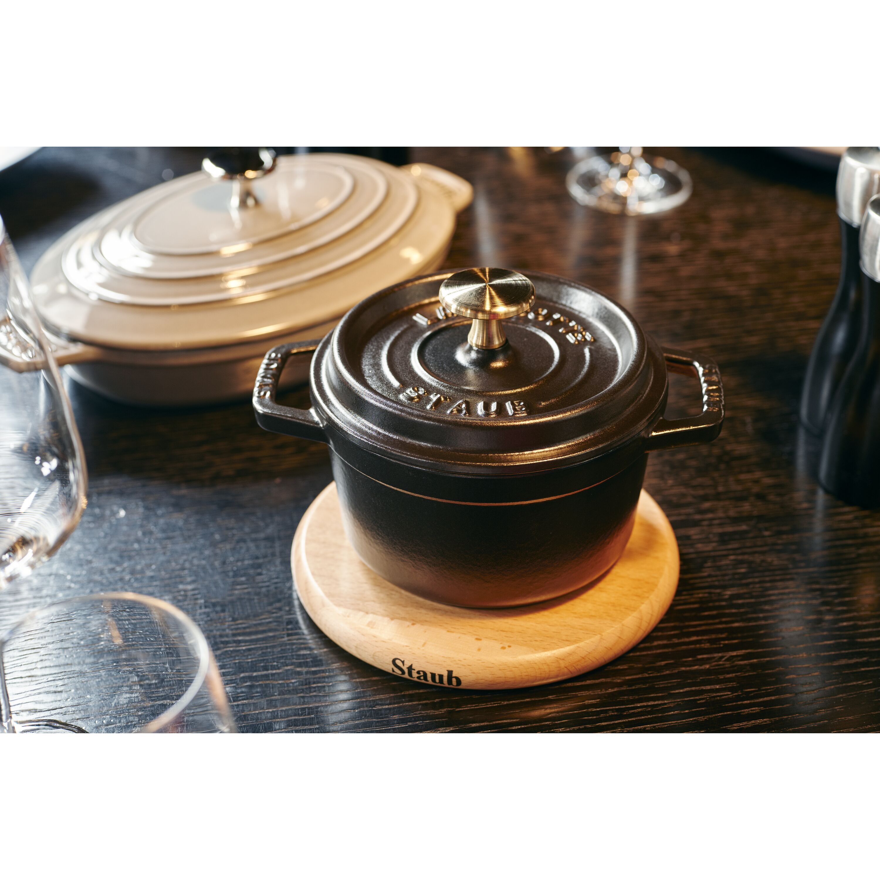 Staub        Specialities                Untersetzer magnetisch 16 cm, rund, Buche