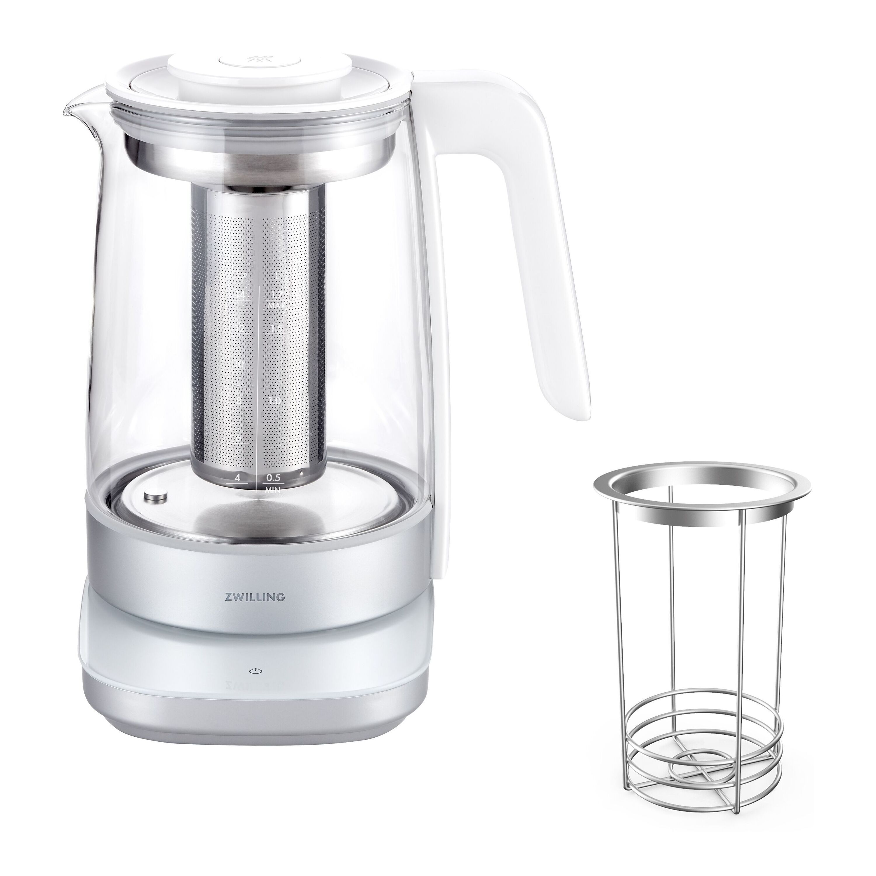 ZWILLING                        Glaswasserkocher mit Babynahrungseinsatz, weiß