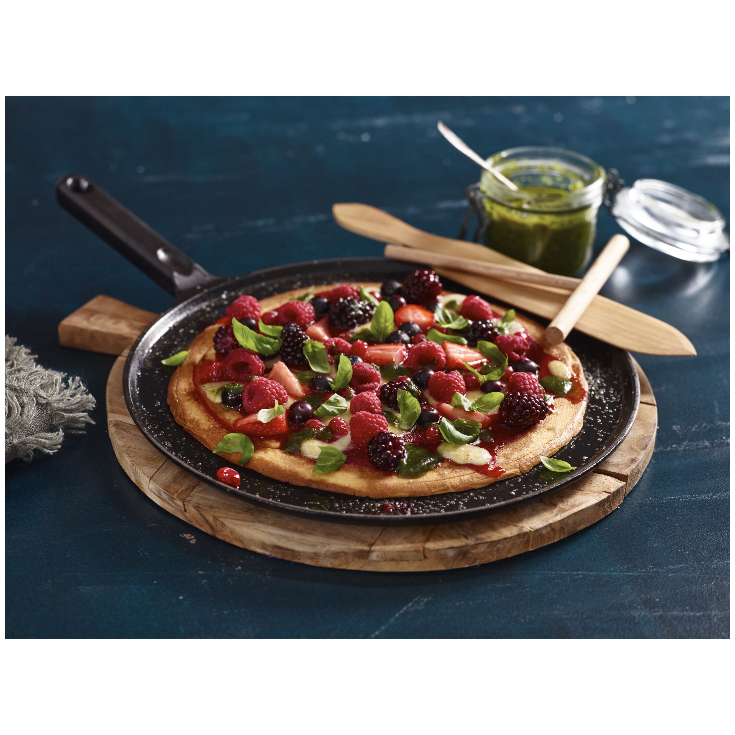 Staub        Pans                Crêpes-Pfanne 30 cm, rund, Schwarz, Gusseisen