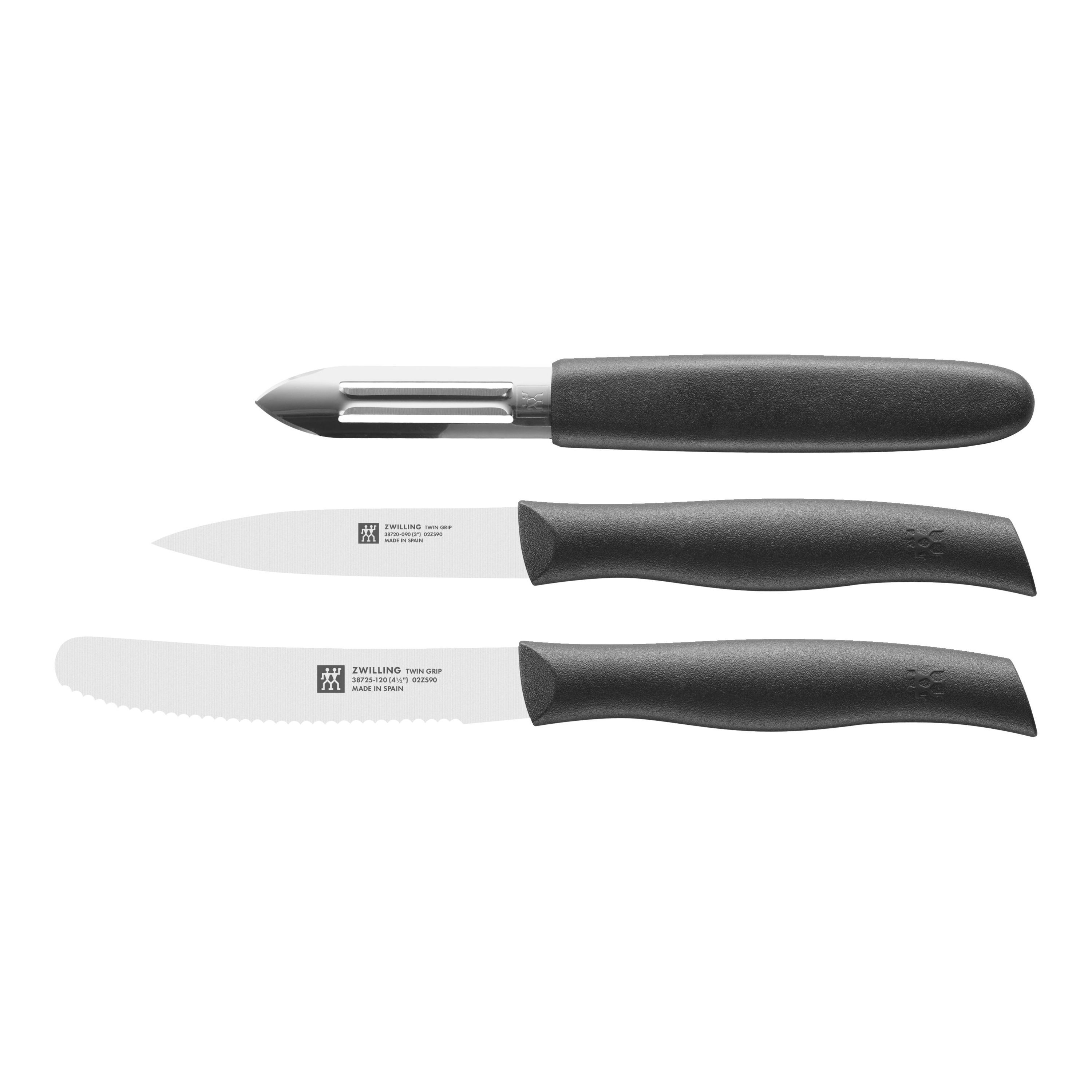 ZWILLING        TWIN Grip                Messerset 3-tlg, Schwarz
