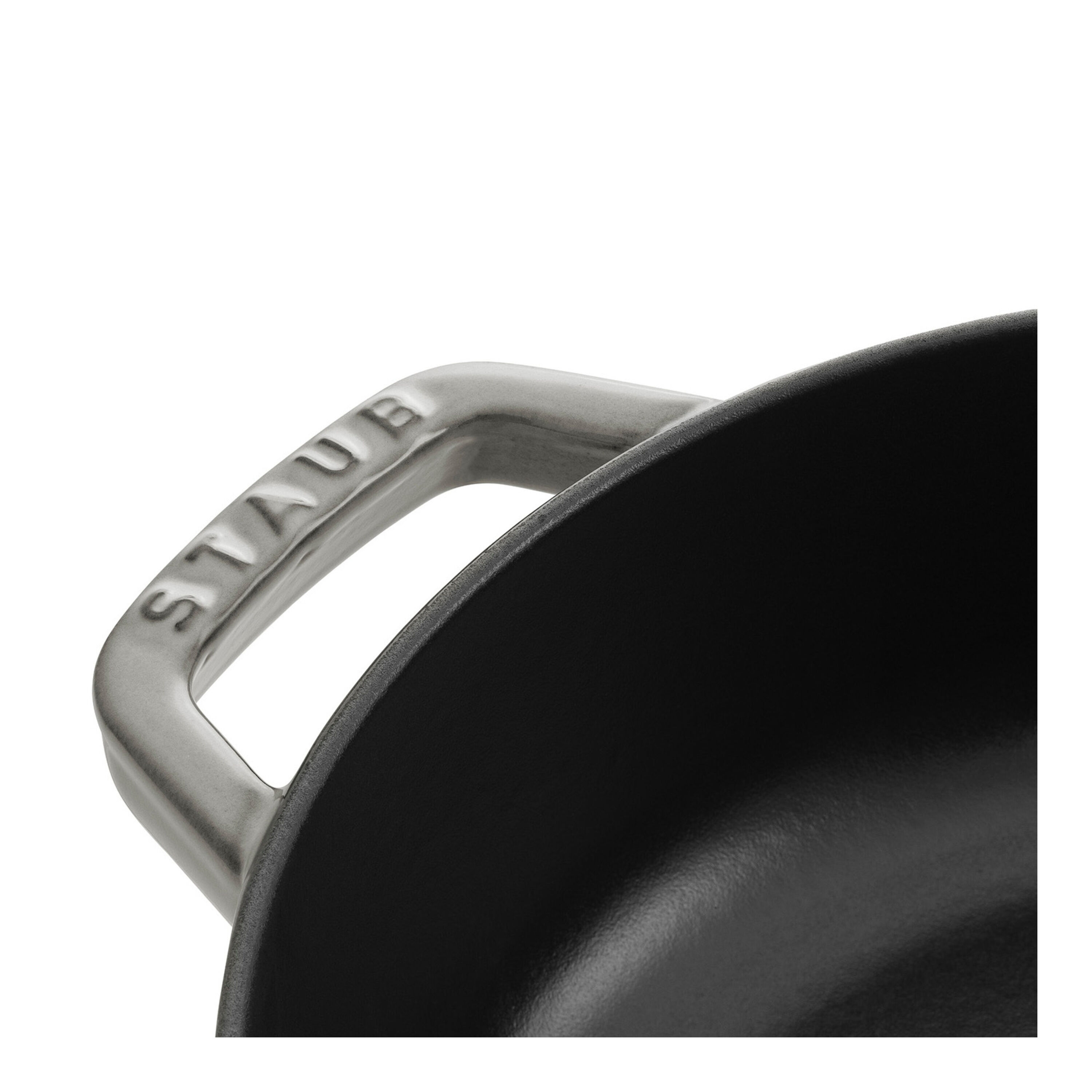 Staub        Braisers                Bräter mit Chistera Drop-Structure 28 cm, rund, Graphit-Grau, Gusseisen