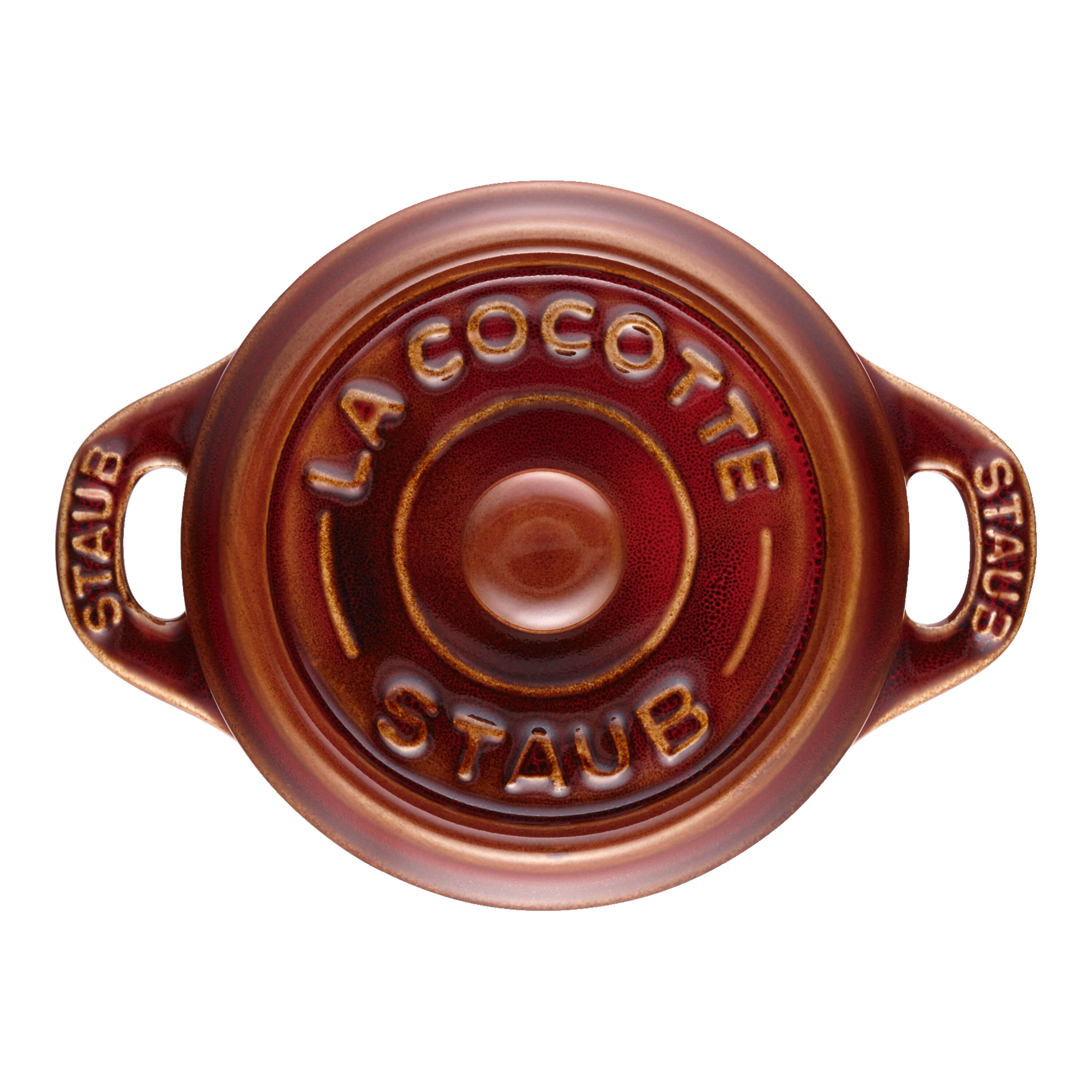 Staub        Ceramique                Mini Cocotte 10 cm, rund, Antik-Kupfer, Keramik