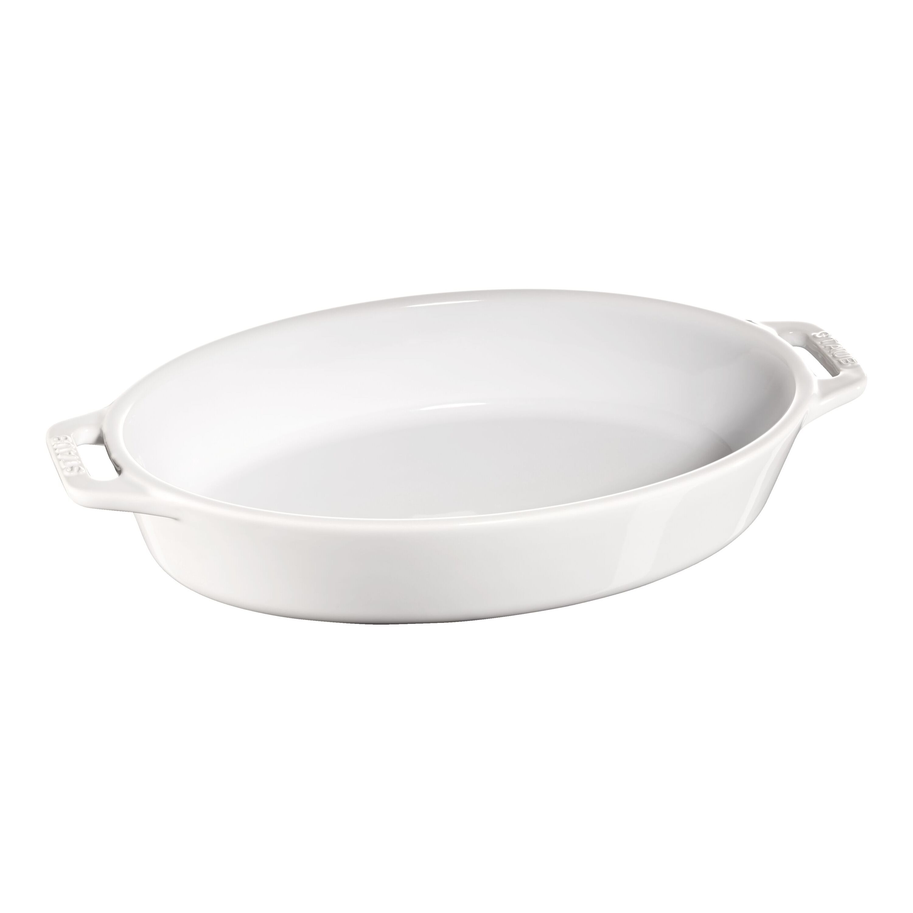 Staub        Ceramique                Auflaufform 23 cm, oval, Weiß, Keramik