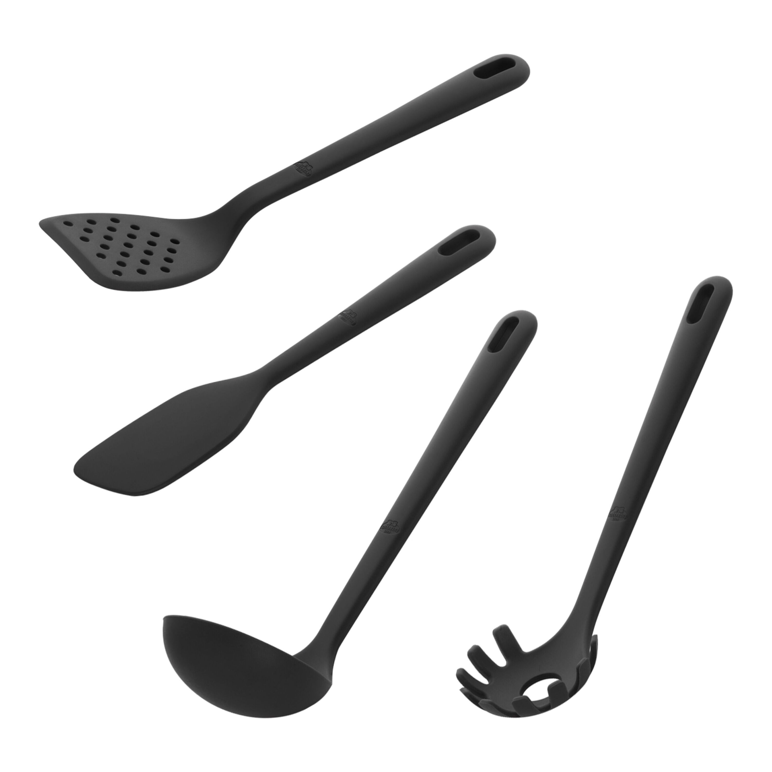 BALLARINI                        Nero Mix - Pfannenwender, Suppenkelle, Teigschaber, Pastalöffel