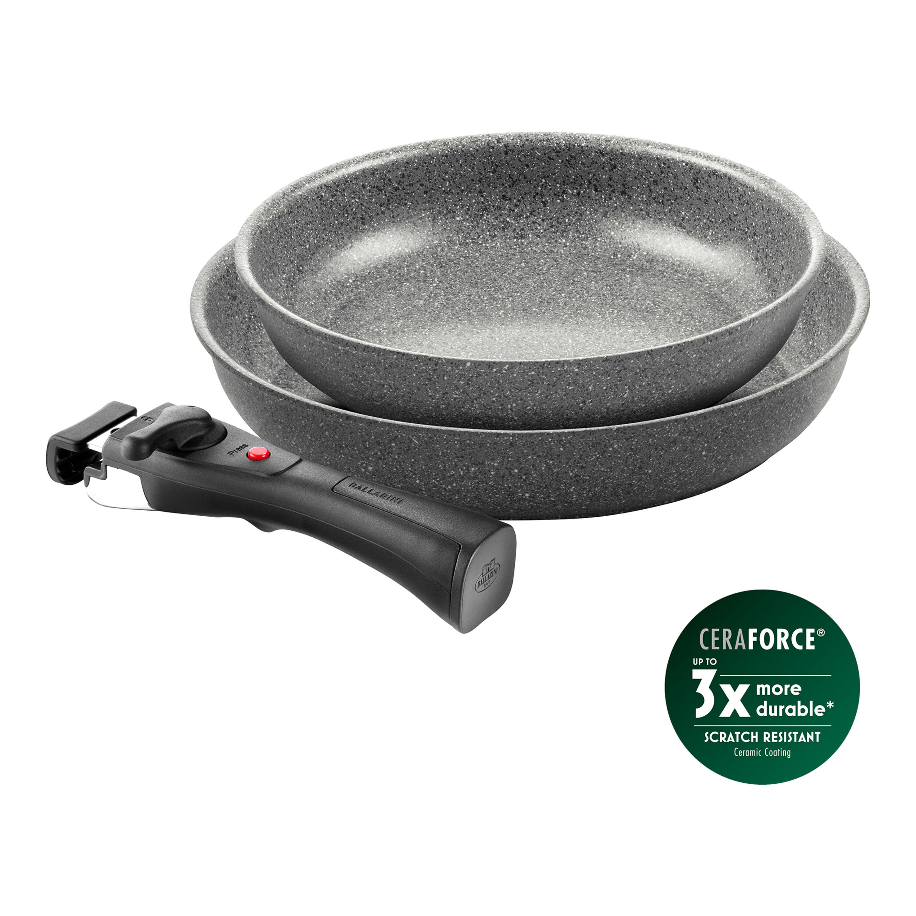 BALLARINI        Torre                Bratpfannenset, 3-tlg, Aluminium, Keramische Antihaftbeschichtung