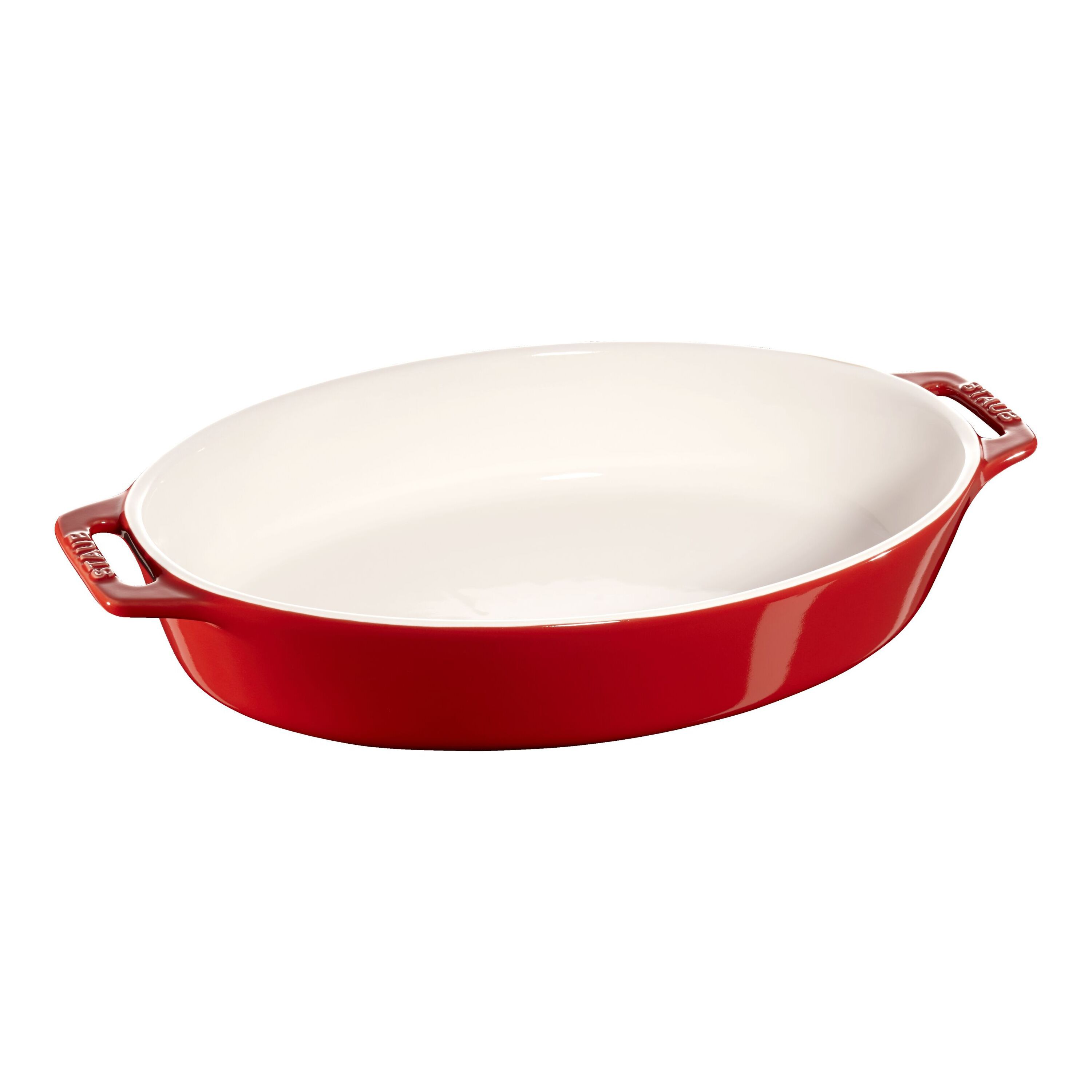 Staub        Ceramique                Auflaufform 29 cm, oval, Kirsch-Rot, Keramik