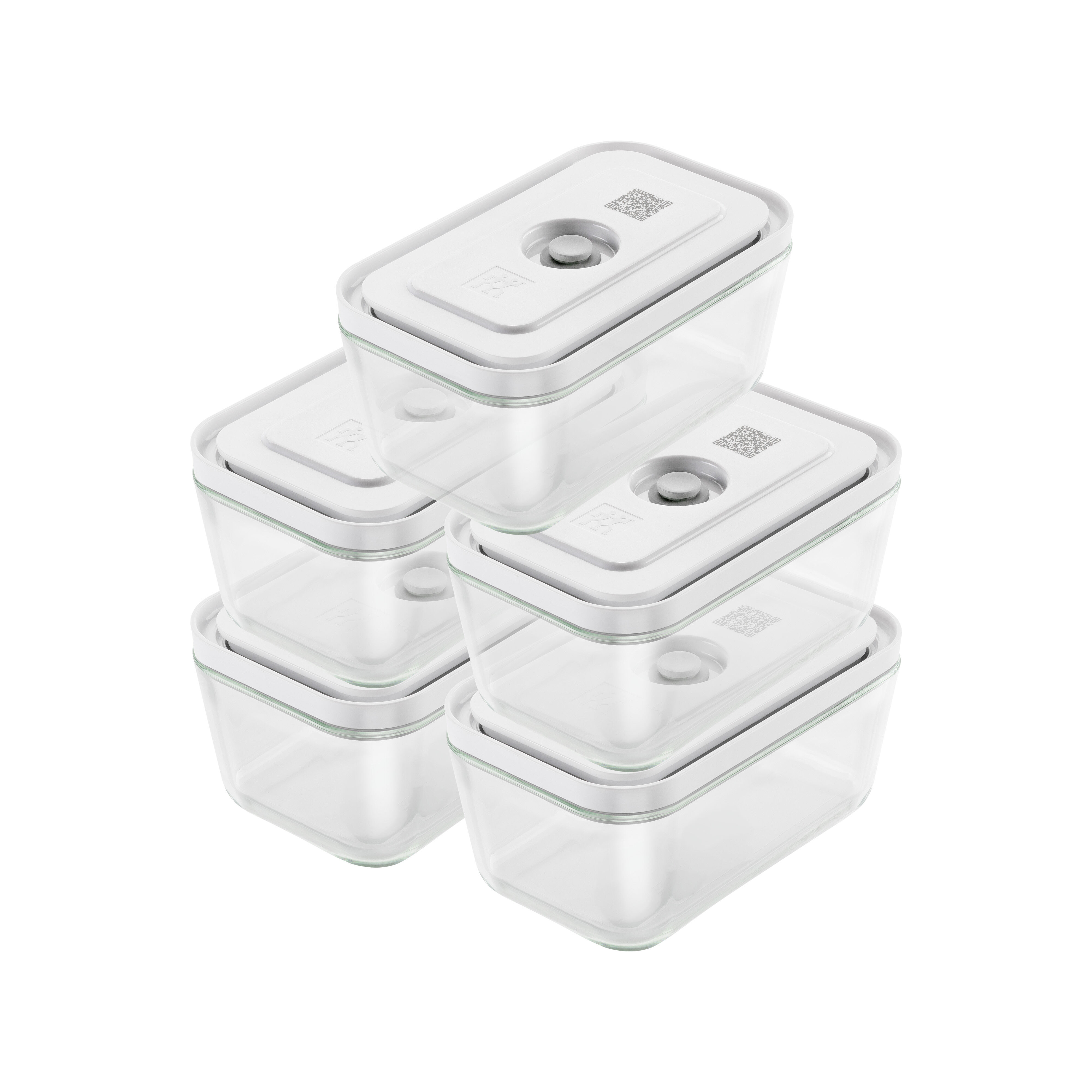 ZWILLING        FRESH & SAVE                Vakuumbox M Set, Glas, Grau, 5-tlg.