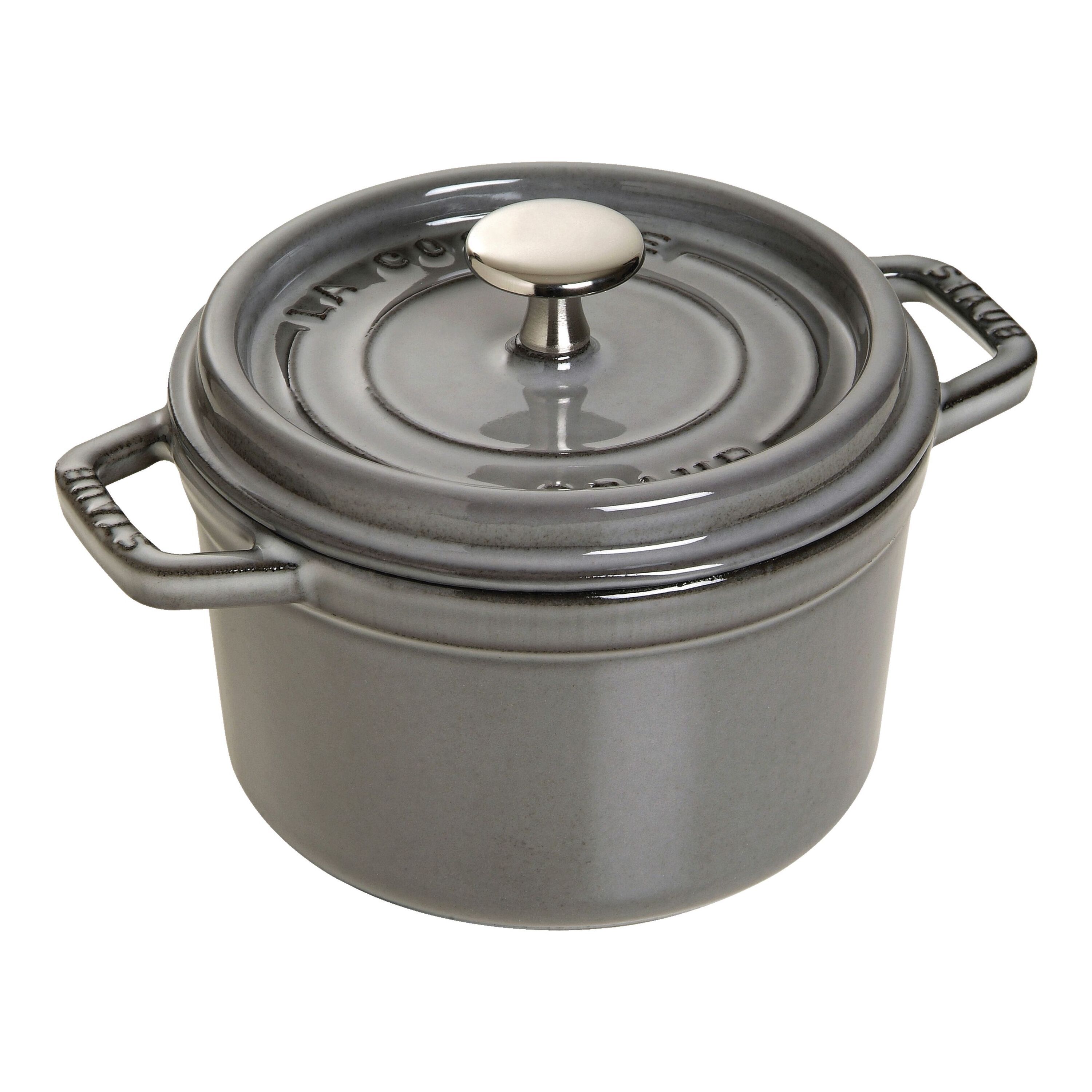 Staub        La Cocotte                Cocotte 14 cm, rund, Graphit-Grau, Gusseisen