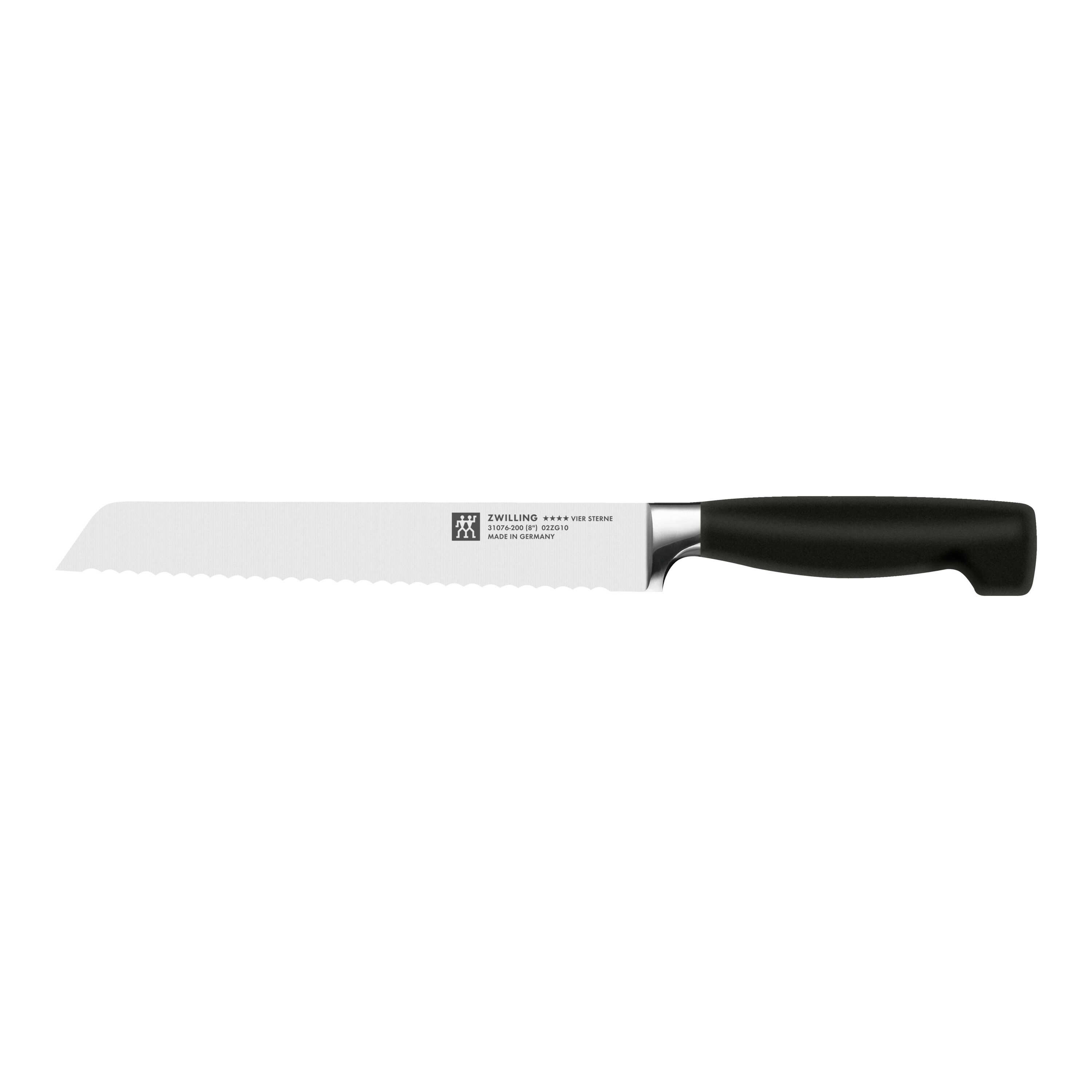 ZWILLING        **** VIER STERNE                Brotmesser 20 cm, Wellenschliff