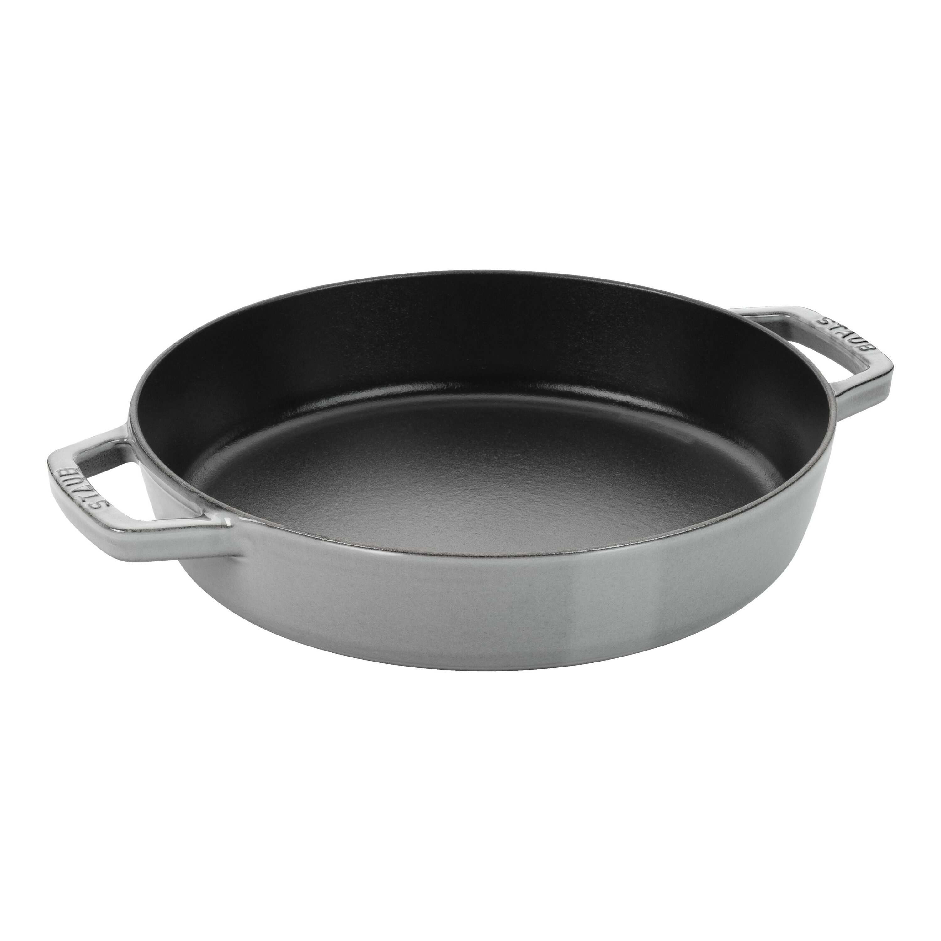 Staub        Pans                Bratpfanne mit 2 Griffen 20 cm, rund, Graphit-Grau, Gusseisen