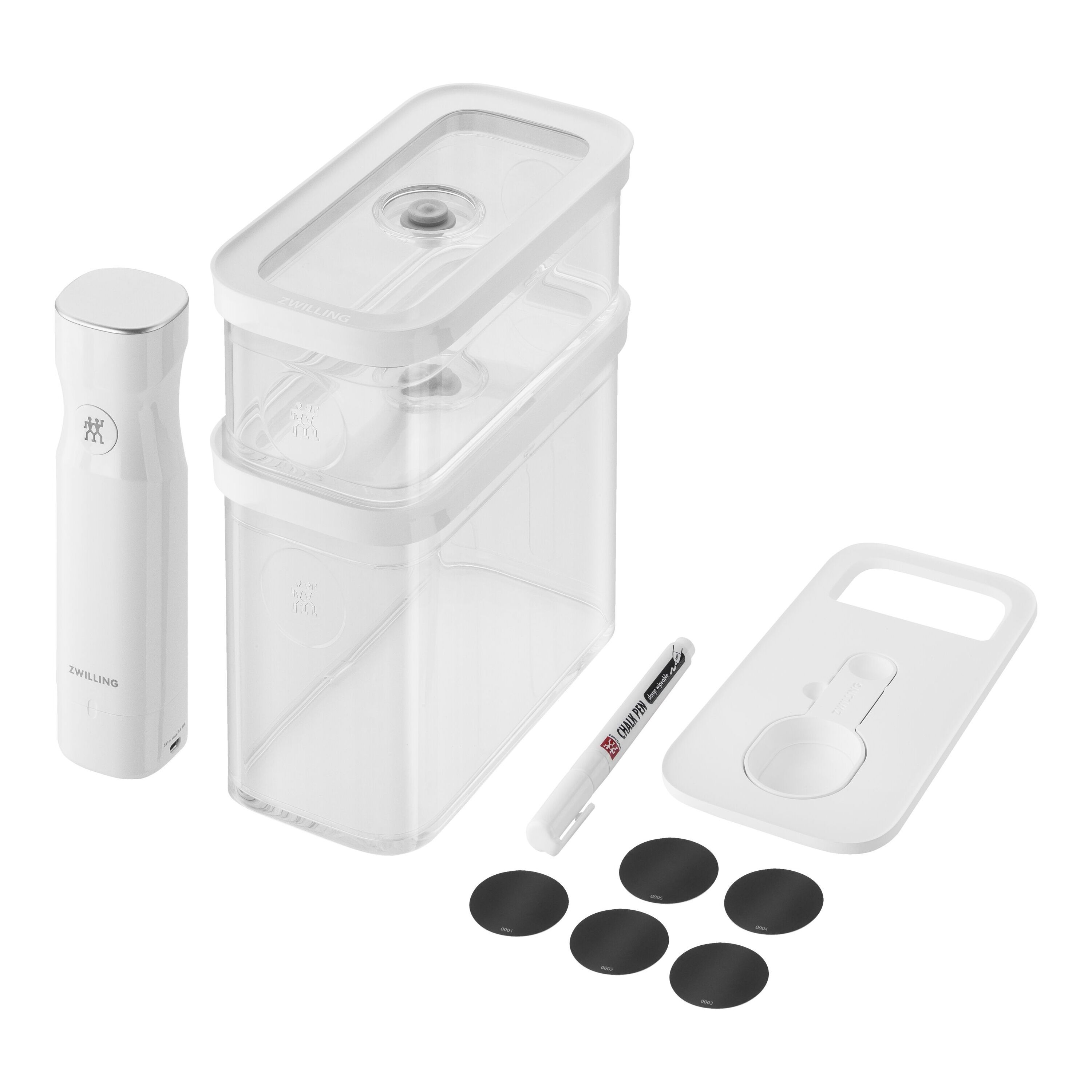 ZWILLING        Fresh & Save CUBE                CUBE Vakuum Starter Set, M / 5-tlg, Transparent-Weiß