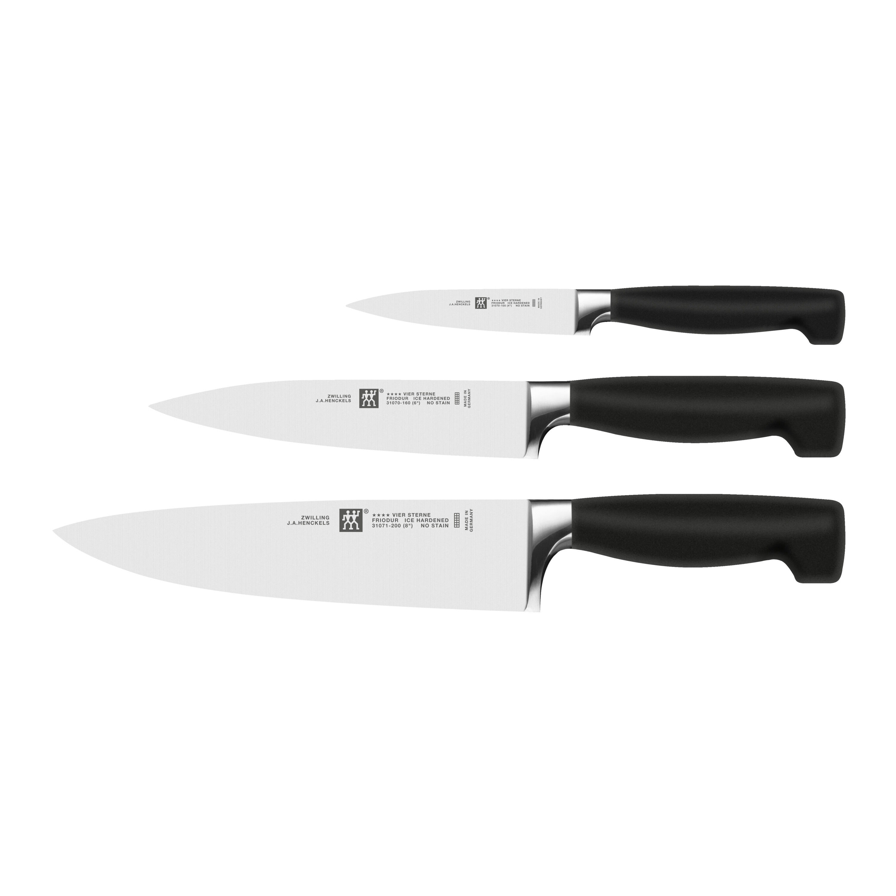 ZWILLING        **** VIER STERNE                4-tlg, Messerblockset, Braun