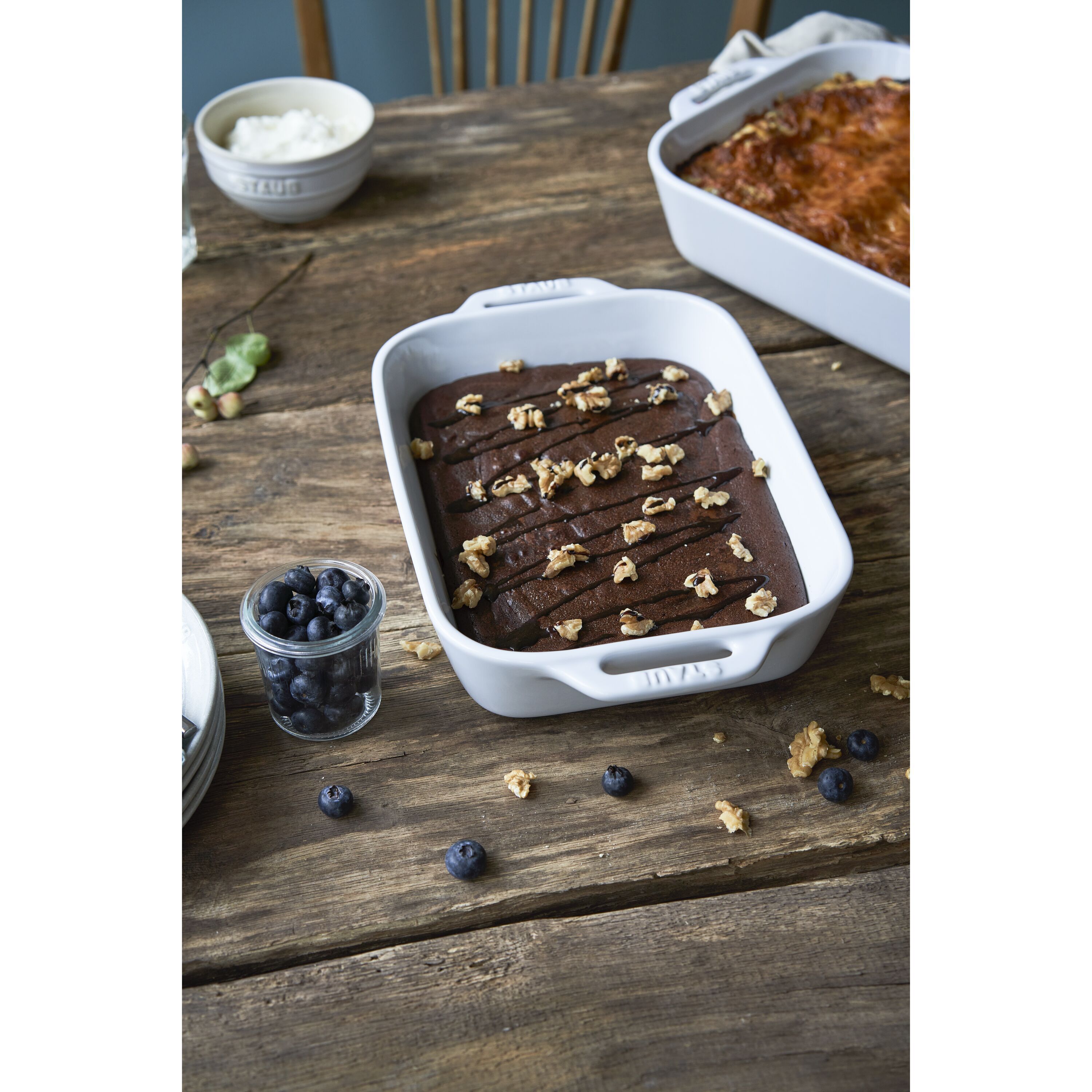 Staub        Ceramique                Auflaufform 27 x 20 cm, rechteckig, Weiß, Keramik