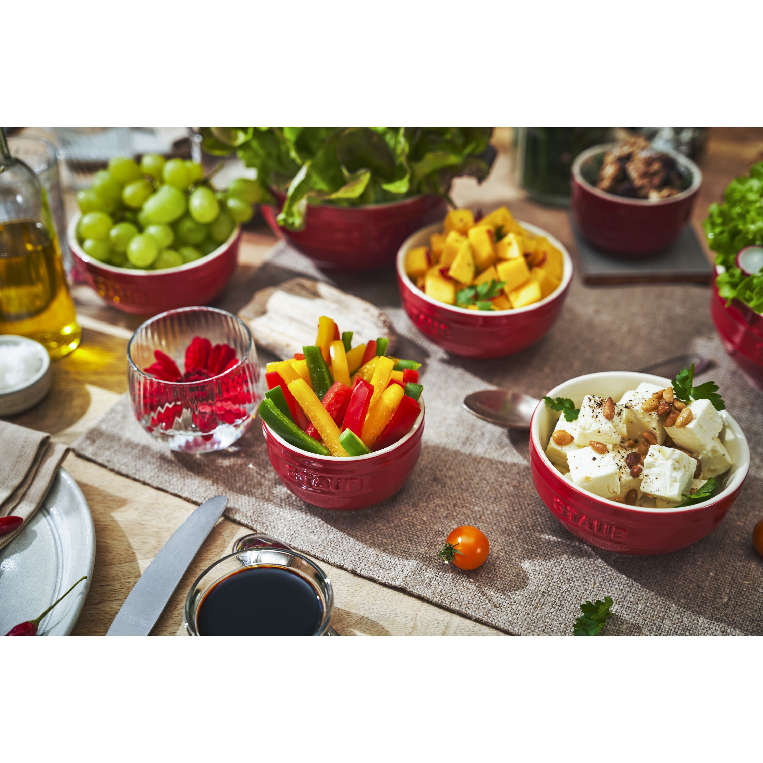 Staub        Ceramique                Förmchenset 9 cm / 4-tlg, Kirsch-Rot, Keramik