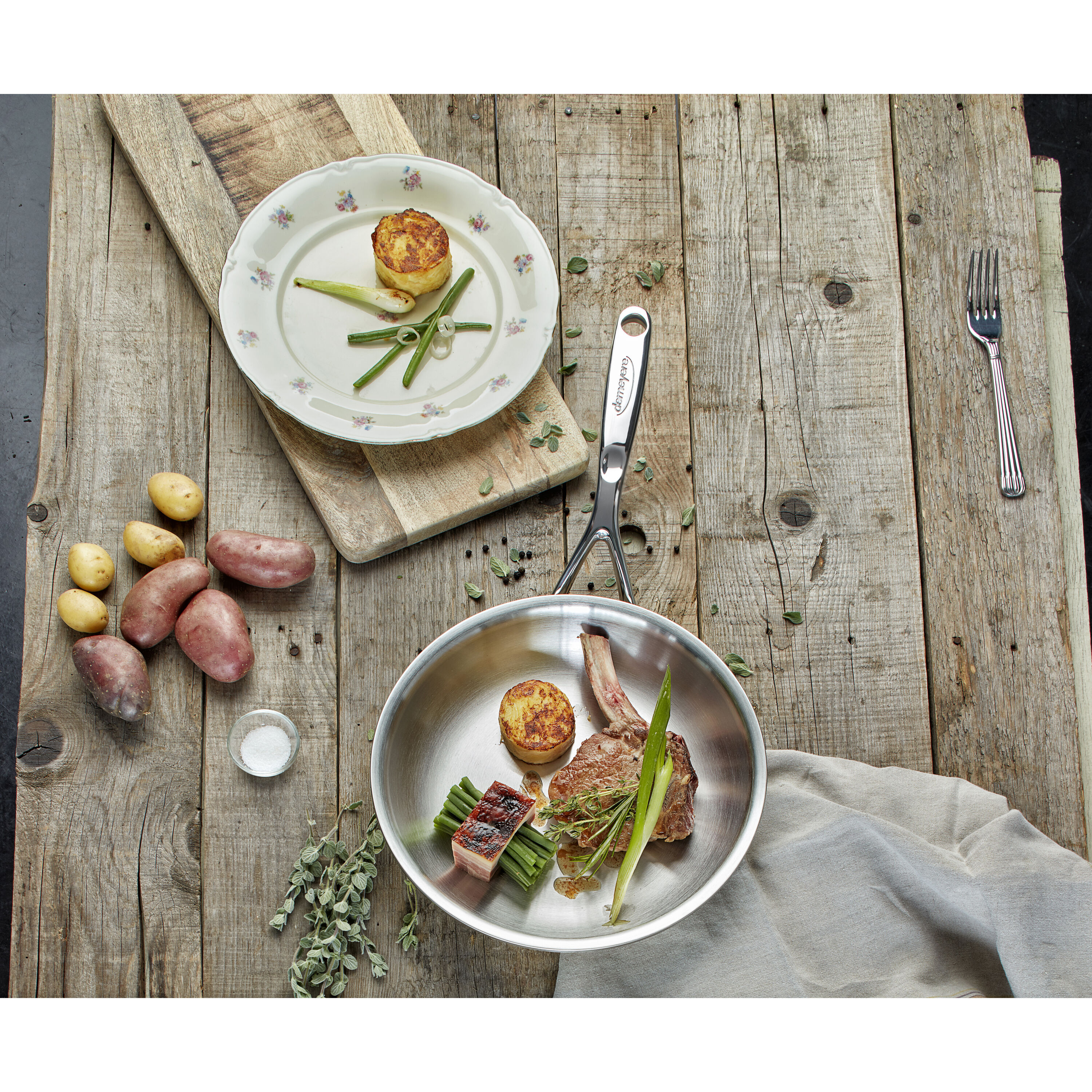 Demeyere        Proline 7                Bratpfanne 24 cm, 18/10 Edelstahl, Silber