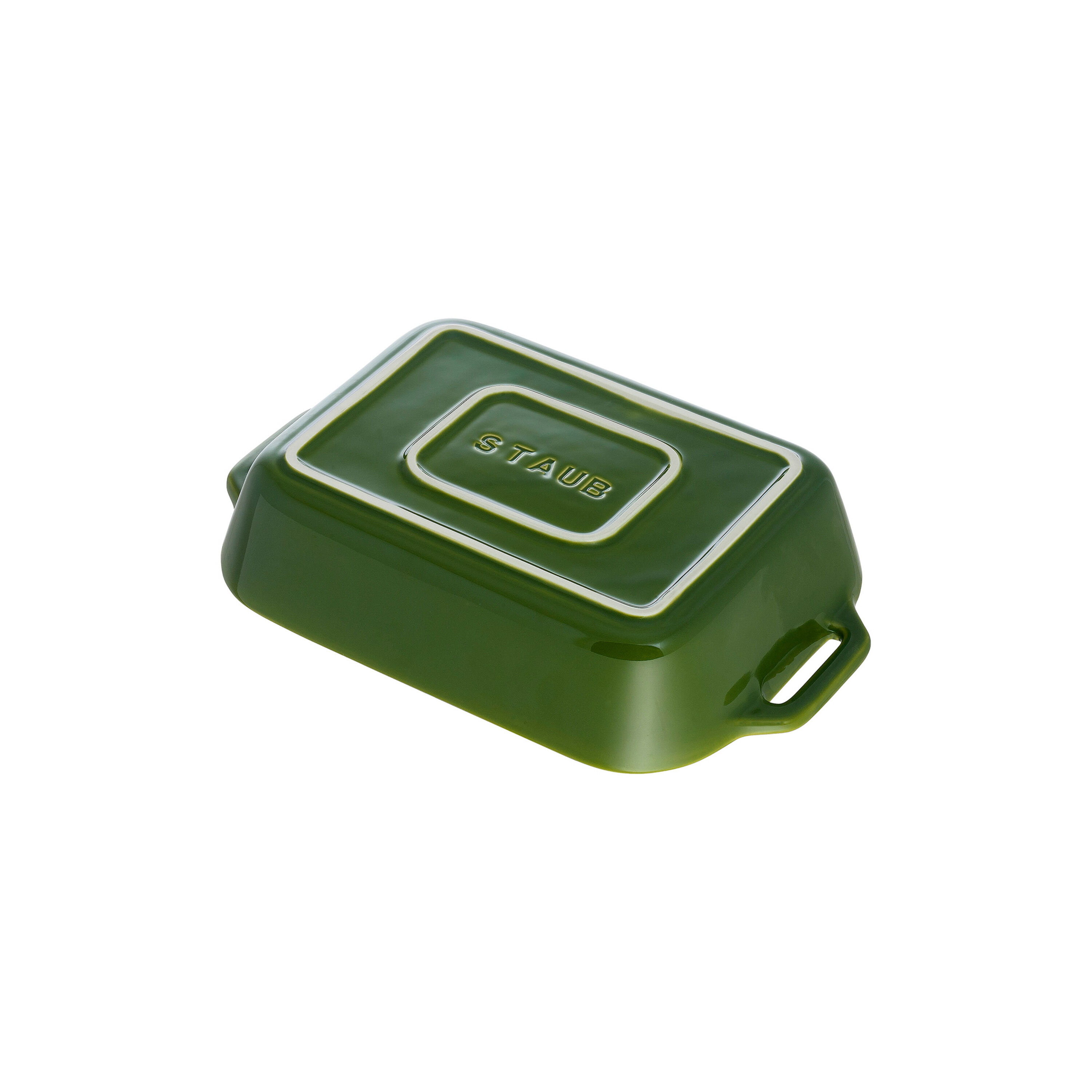 Staub        Ceramique                Auflaufform 20 x 16 cm, rechteckig, Basilikum-Grün, Keramik