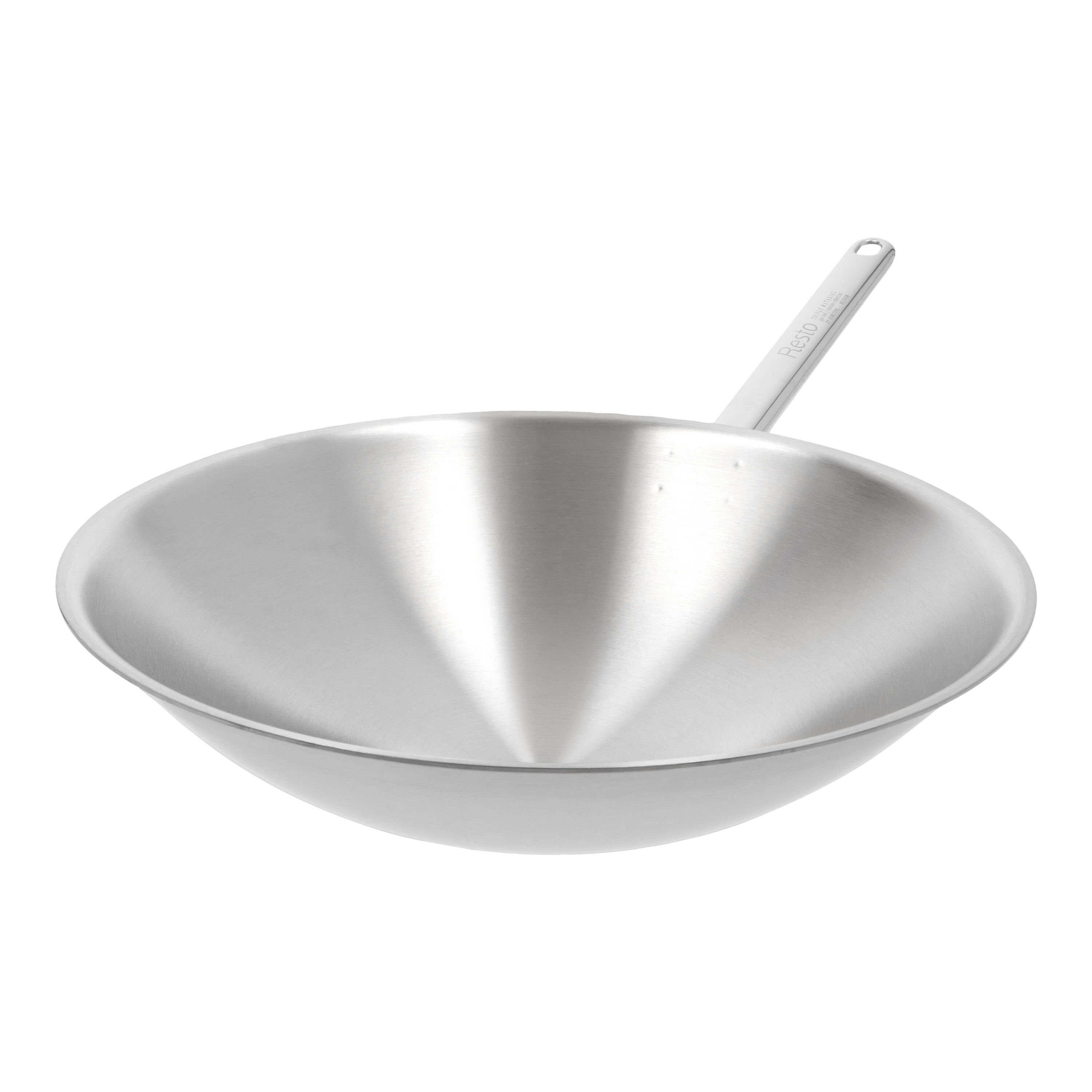 Demeyere        Resto 3                Wok runder Boden 36 cm, 18/10 Edelstahl