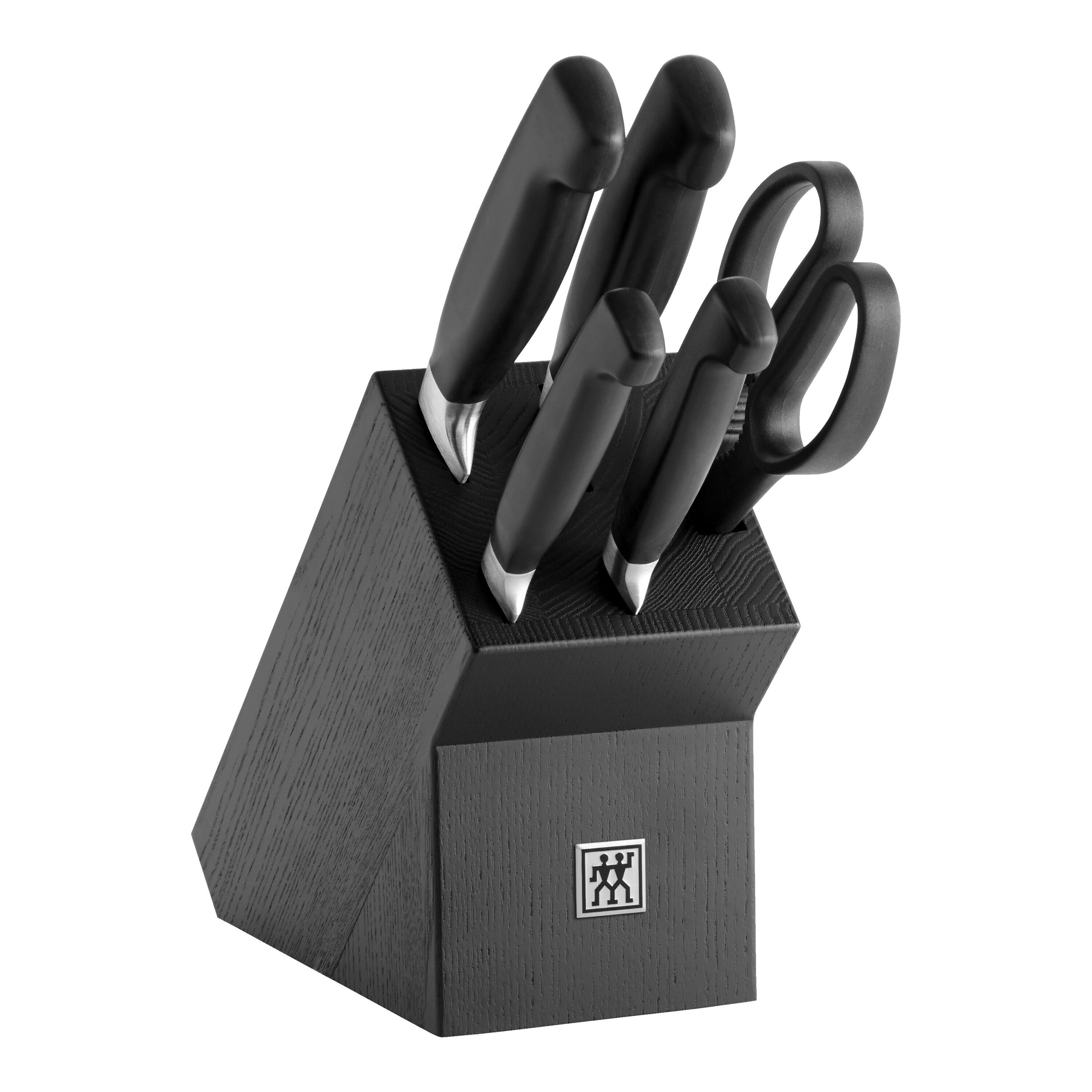 ZWILLING        **** VIER STERNE                6-tlg, Messerblockset, Schwarz
