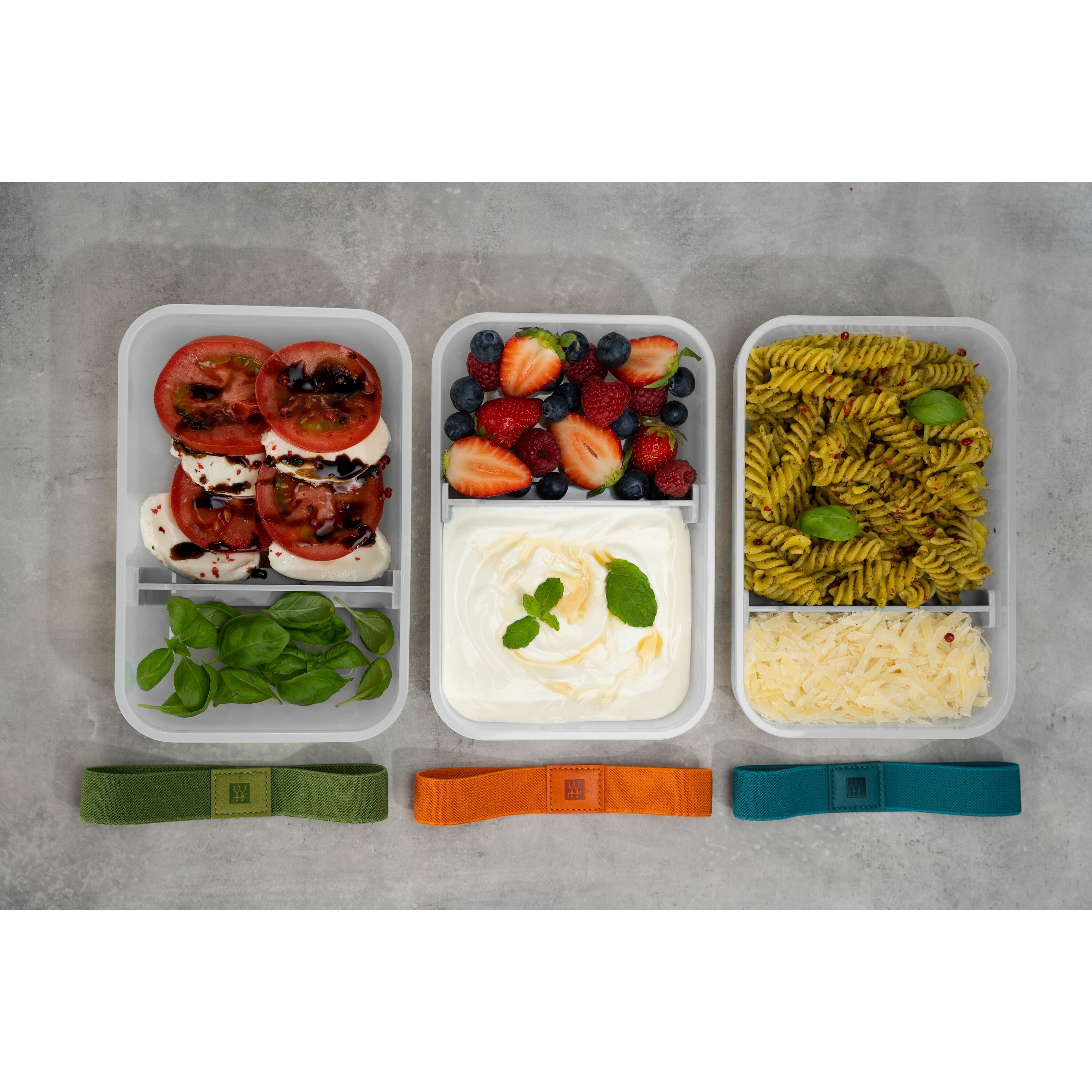 ZWILLING        Fresh & Save                Vakuum Lunchbox Set, L flach / 6-tlg, Kunststoff, Semitransparent-Grau