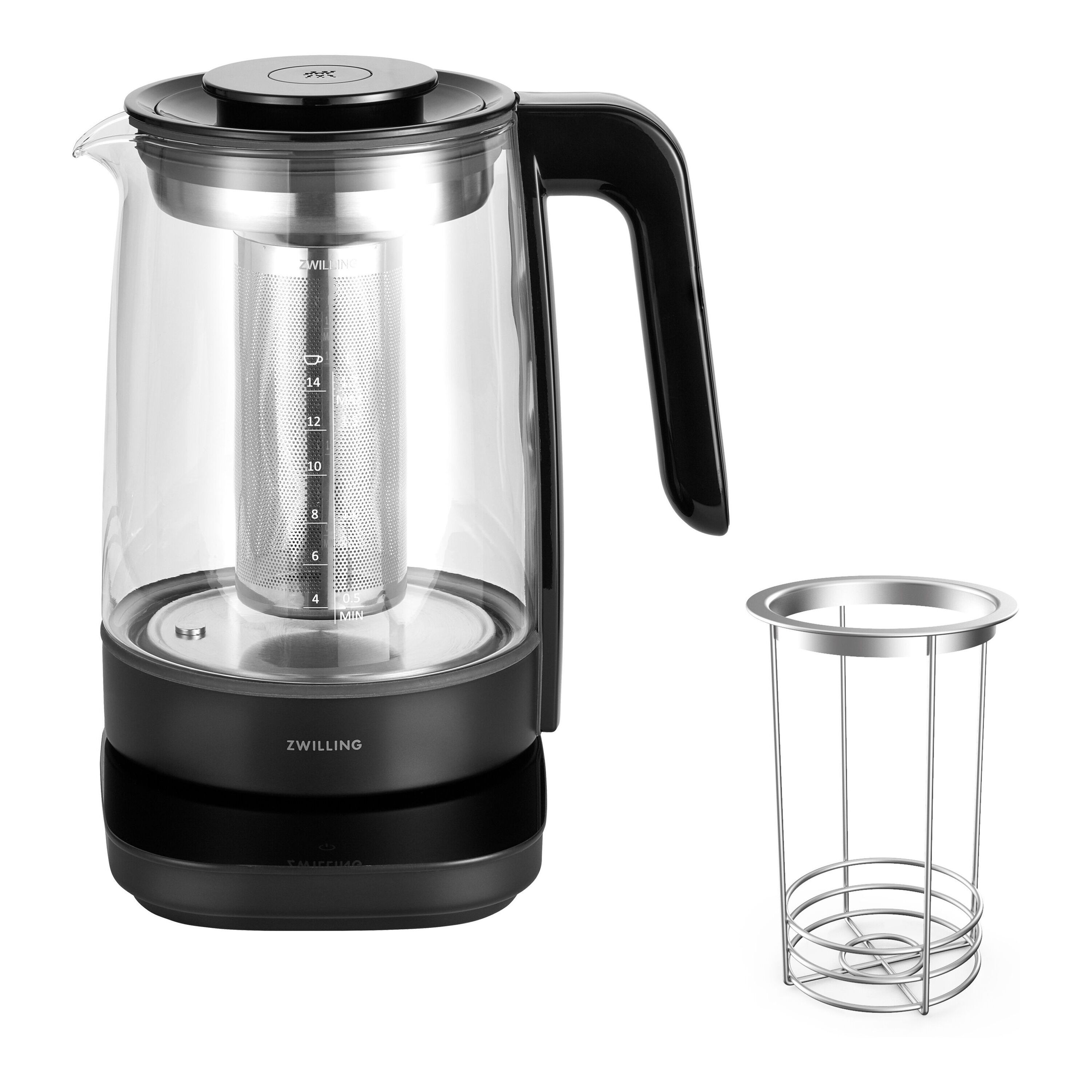 ZWILLING        ENFINIGY                Glaswasserkocher mit Babynahrungseinsatz, schwarz