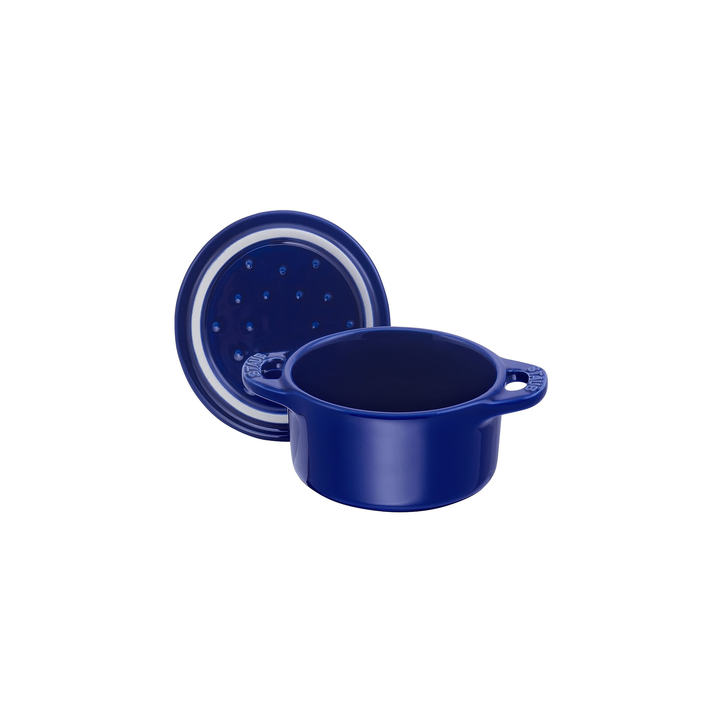 Staub        Ceramique                Mini Cocotte 10 cm, rund, Dunkelblau, Keramik