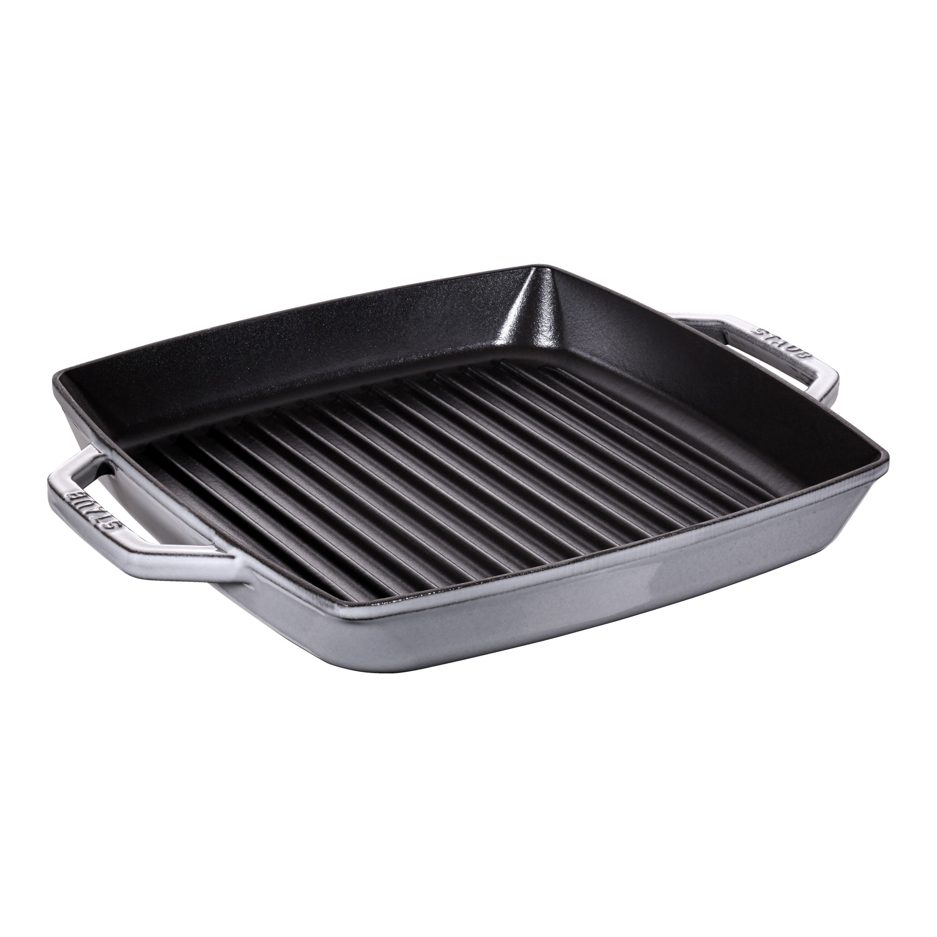 Staub        Grill Pans                Grillpfanne 28 cm, quadratisch, Graphit-Grau, Gusseisen
