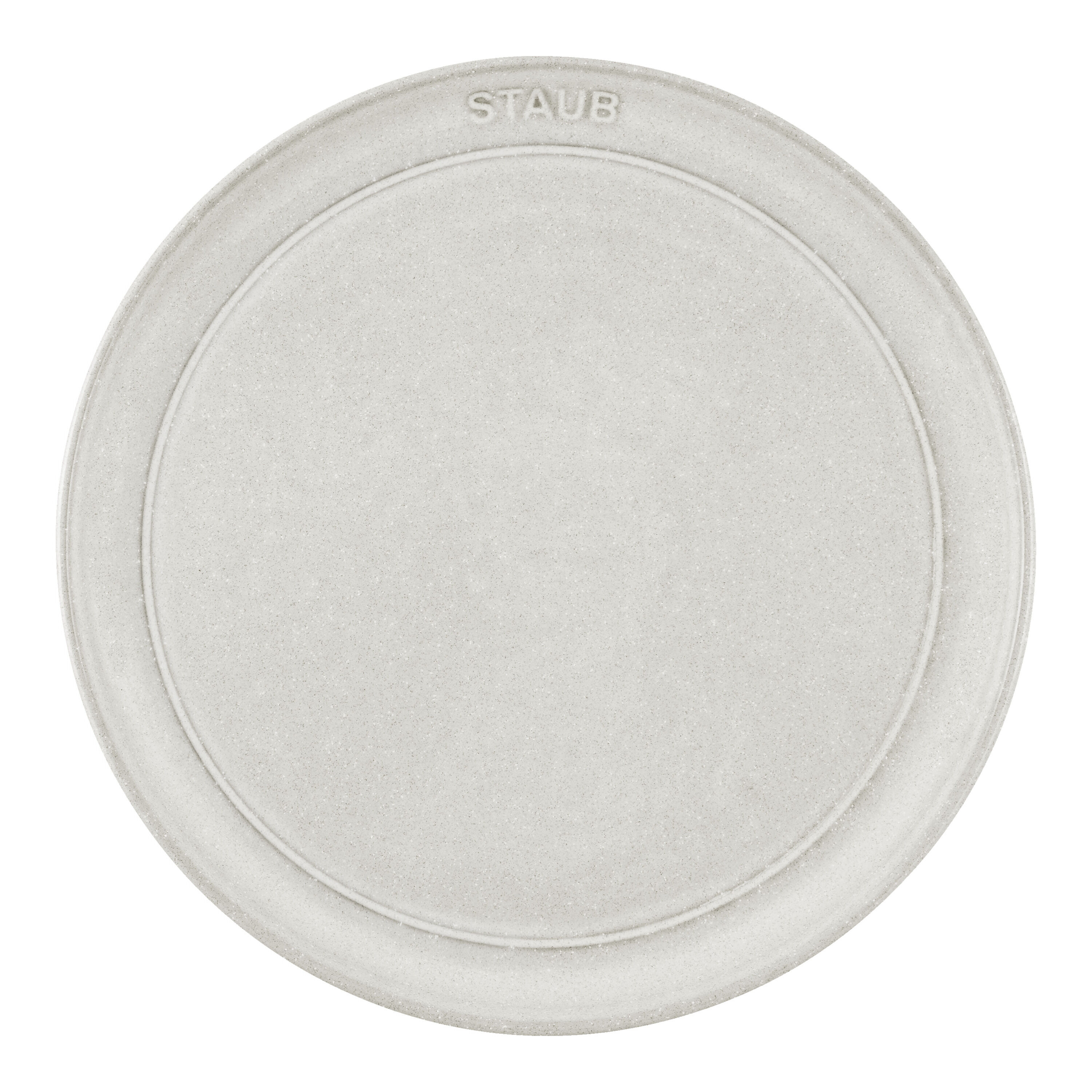 Staub        Dining Line                Teller flach 22 cm, rund, Weisser Trüffel, Keramik