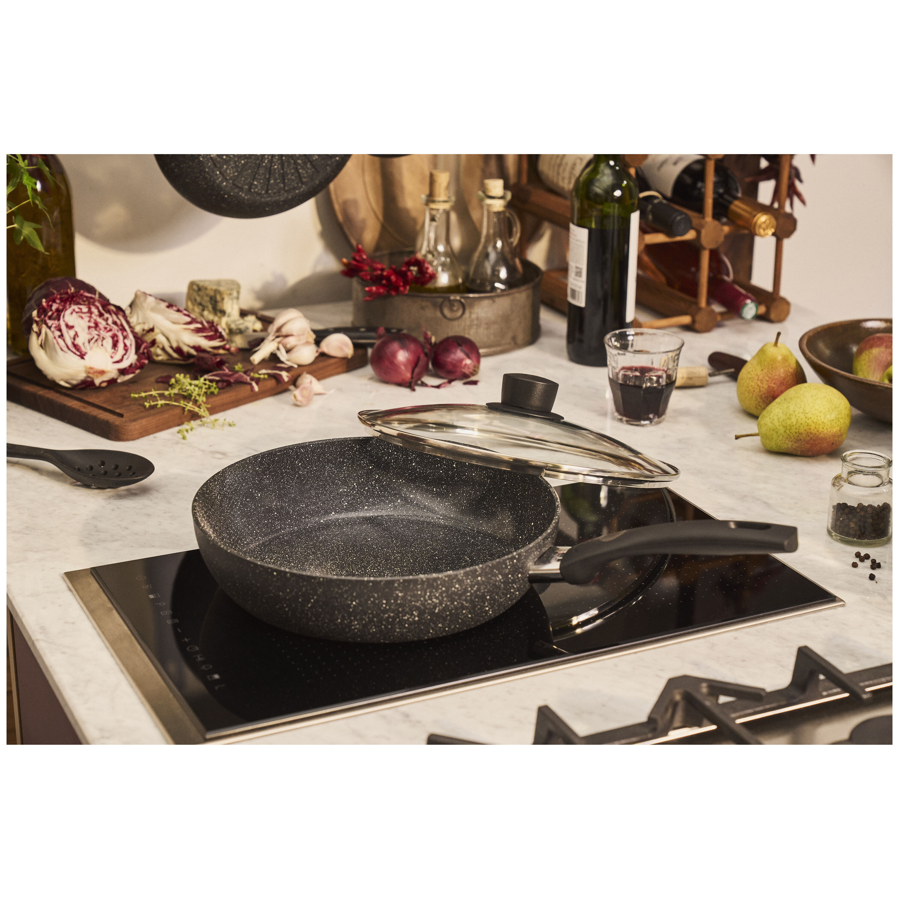 BALLARINI        Vipiteno                Schmorpfanne mit Deckel, 28 cm, Aluminium, Keramische Antihaftbeschichtung