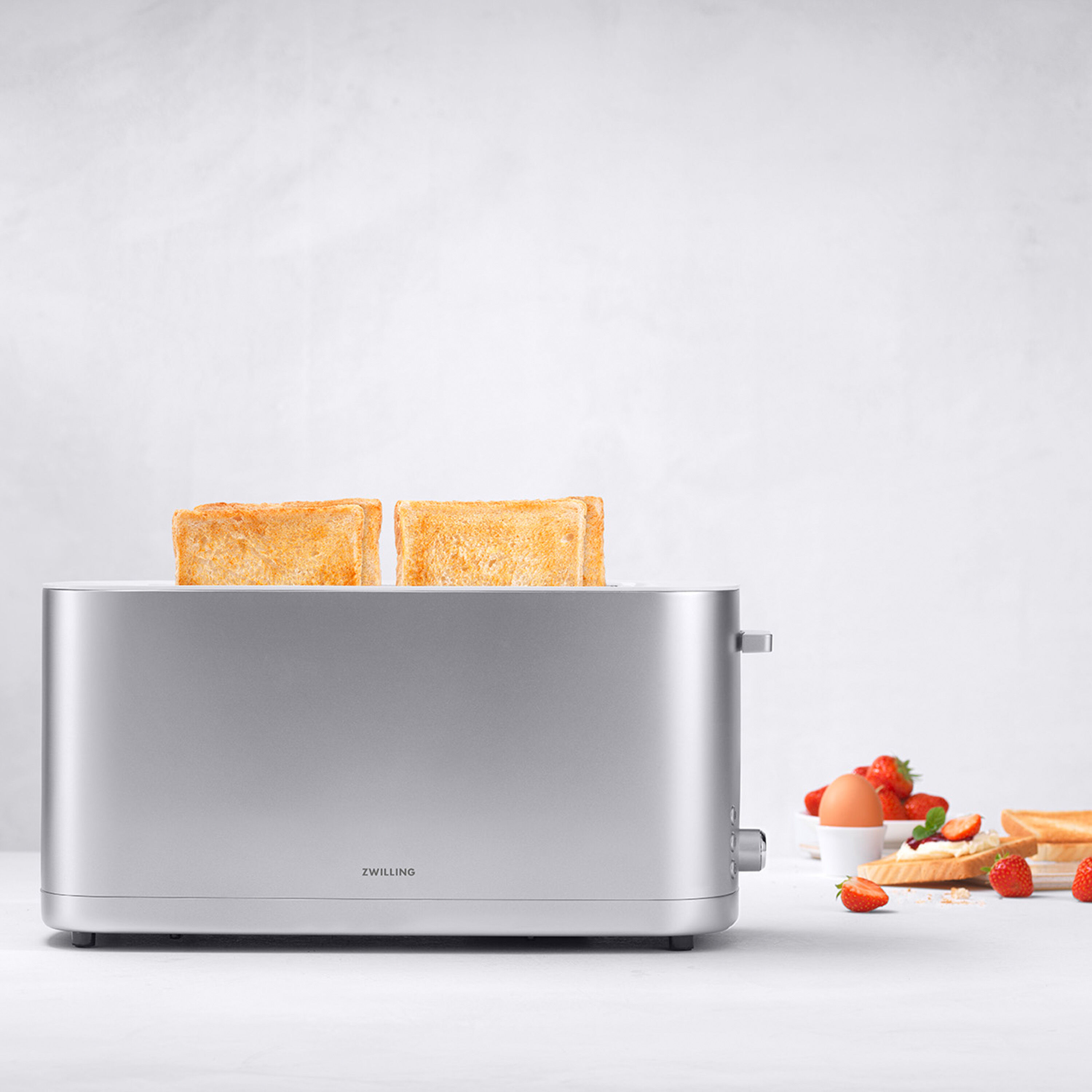 ZWILLING        Enfinigy                Toaster mit Brötchenaufsatz, 2 Schlitze lang, Silber
