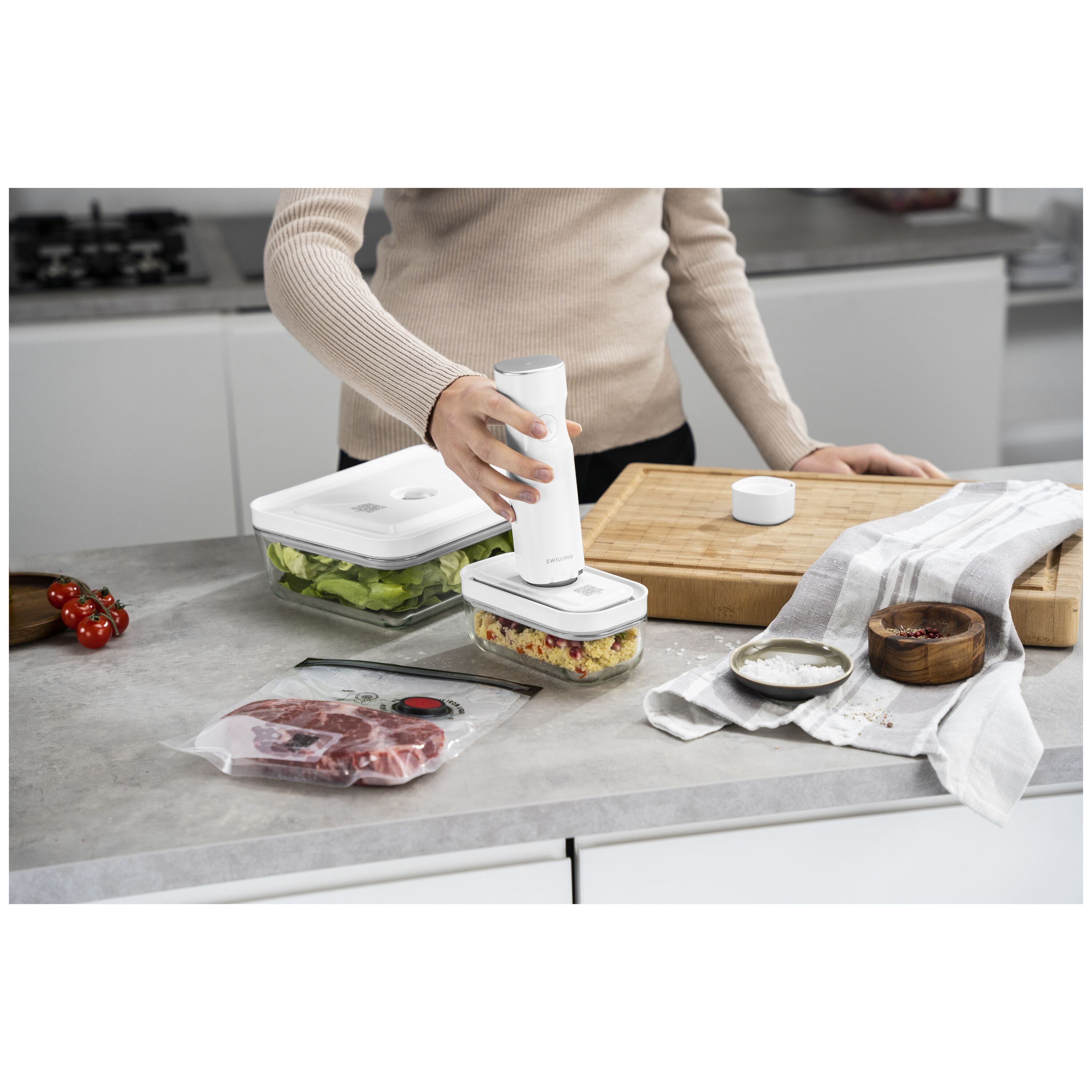 ZWILLING        Fresh & Save                Vakuumbox S, Glas, Grau