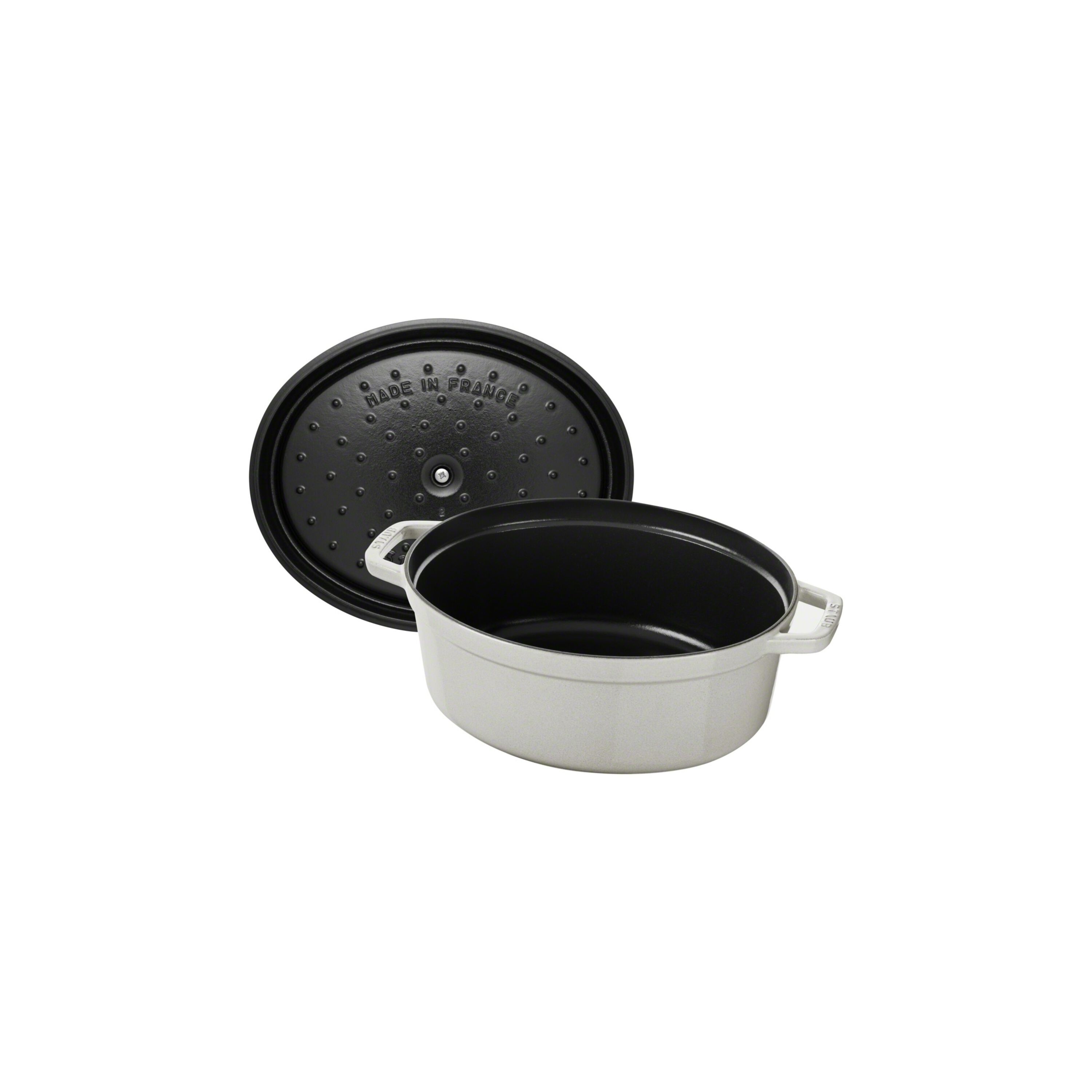 Staub        La Cocotte                Cocotte 27 cm, oval, Weisser Trüffel, Gusseisen