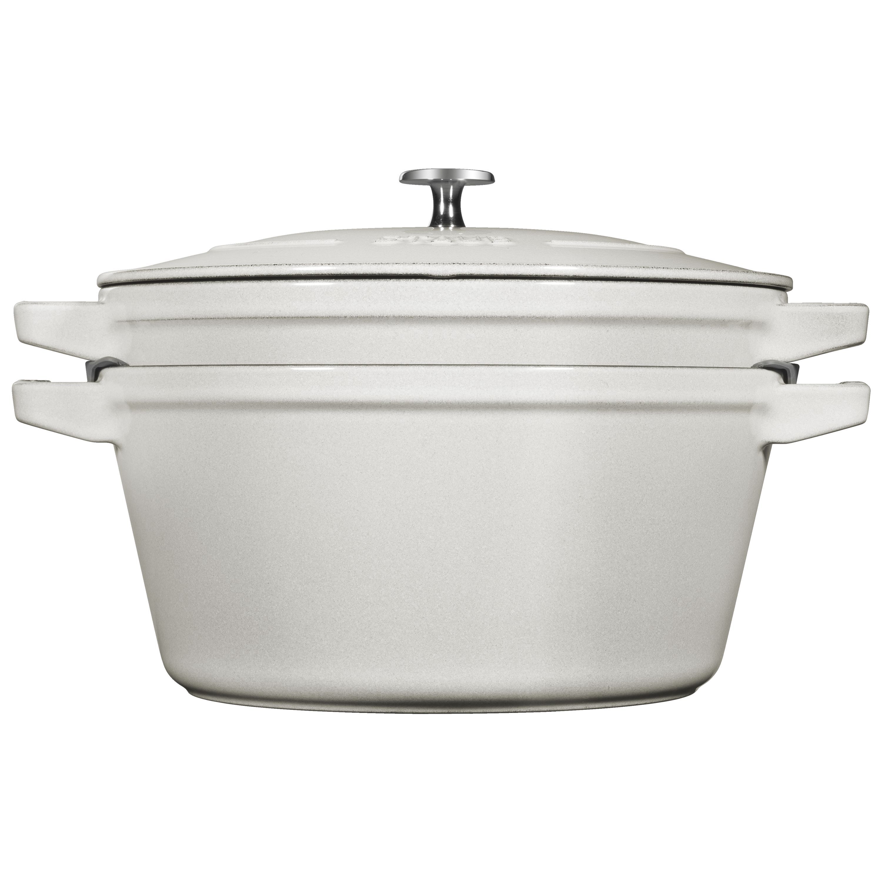 Staub        Stackable Set                Kochtopfset Stackable 2-tlg, rund, Weisser Trüffel, Gusseisen