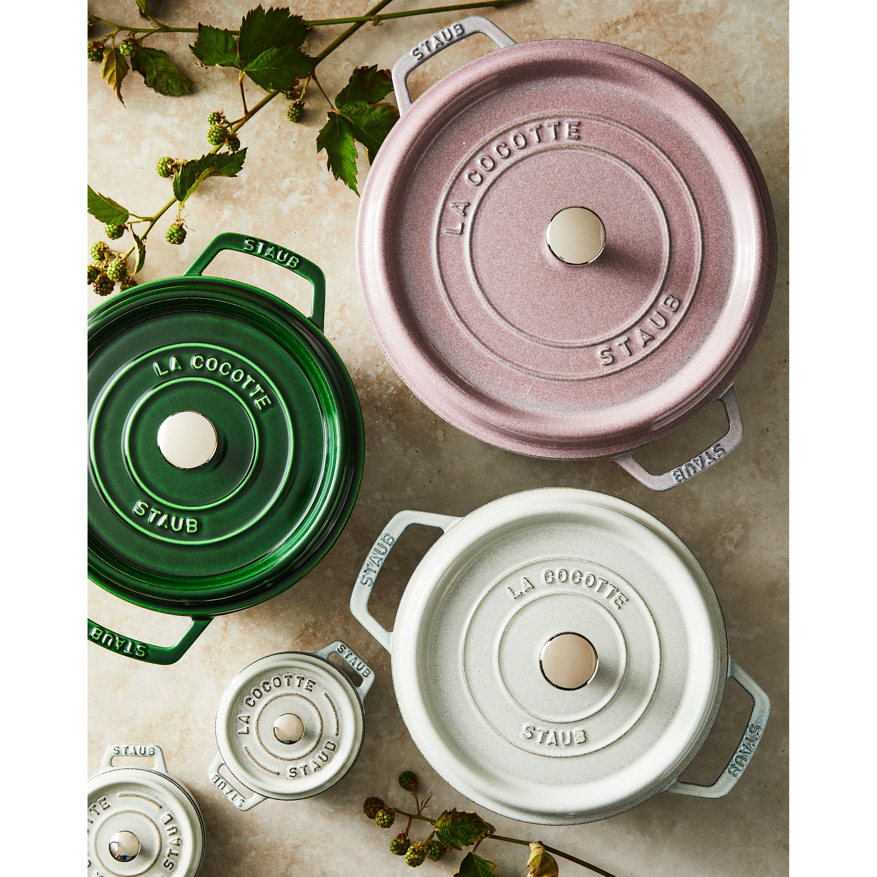 Staub        La Cocotte                Cocotte 26 cm, rund, Basilikum-Grün, Gusseisen