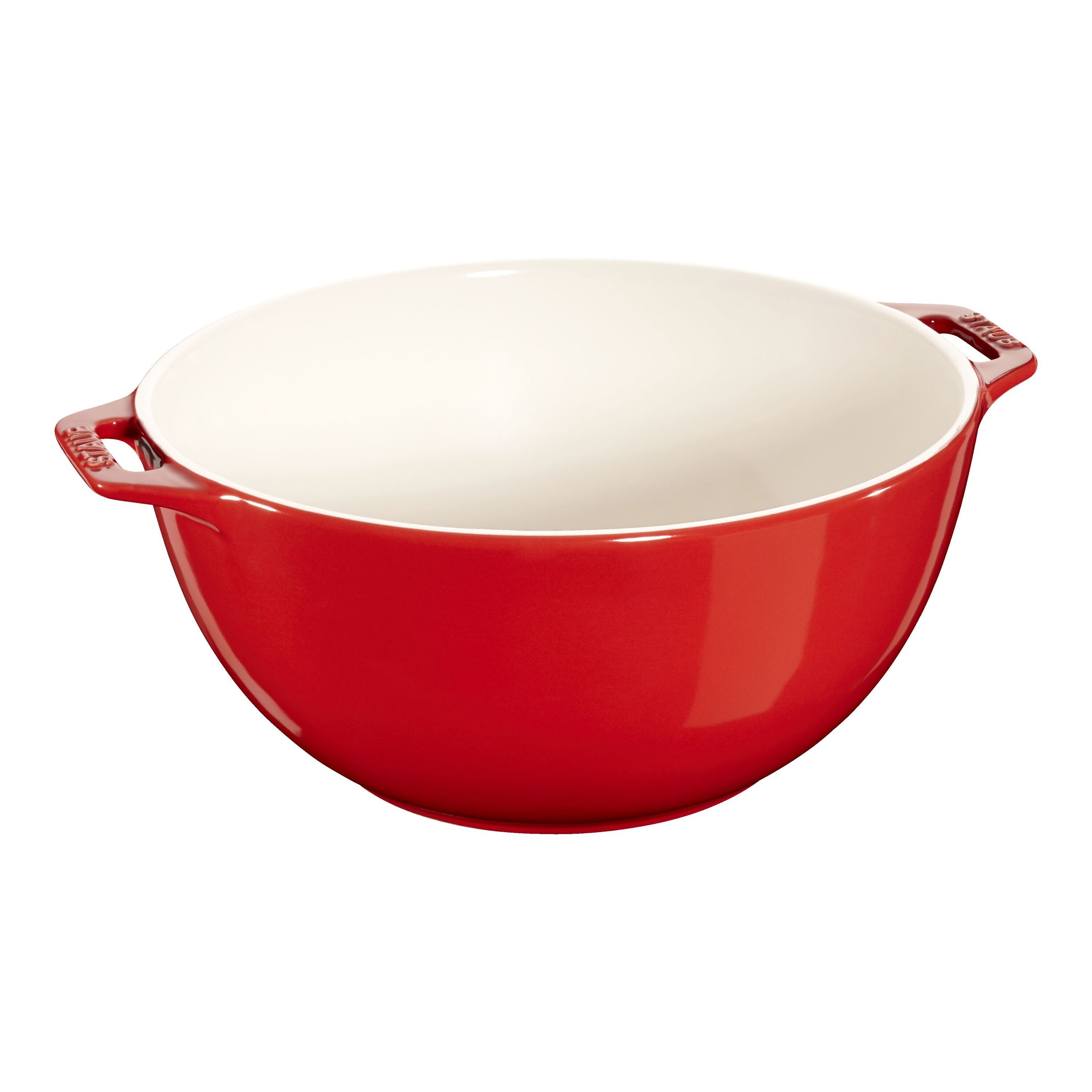 Staub        Ceramique                Schüssel 25 cm, rund, Kirsch-Rot, Keramik