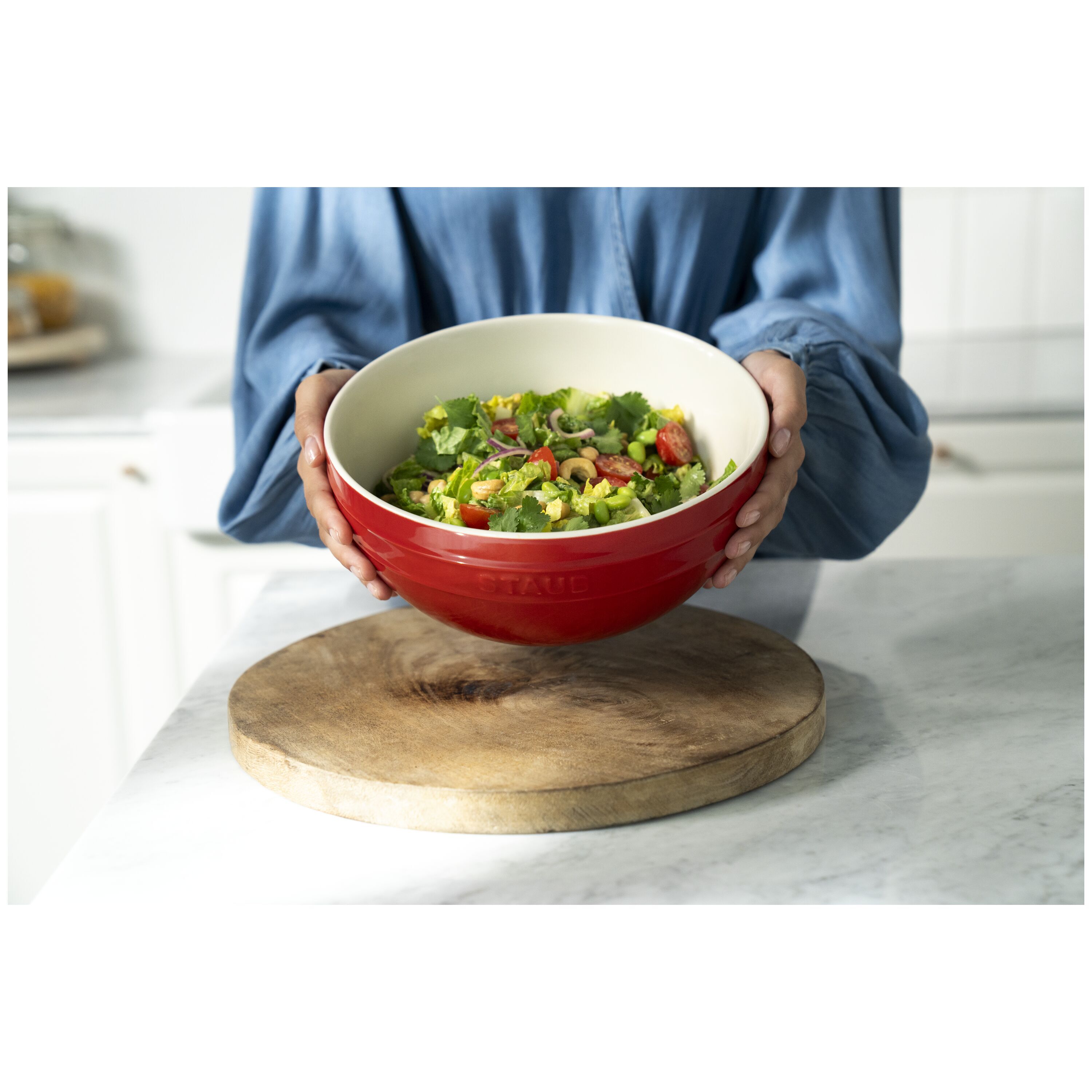 Staub        Ceramique                Schüssel 18 cm, rund, Kirsch-Rot, Keramik