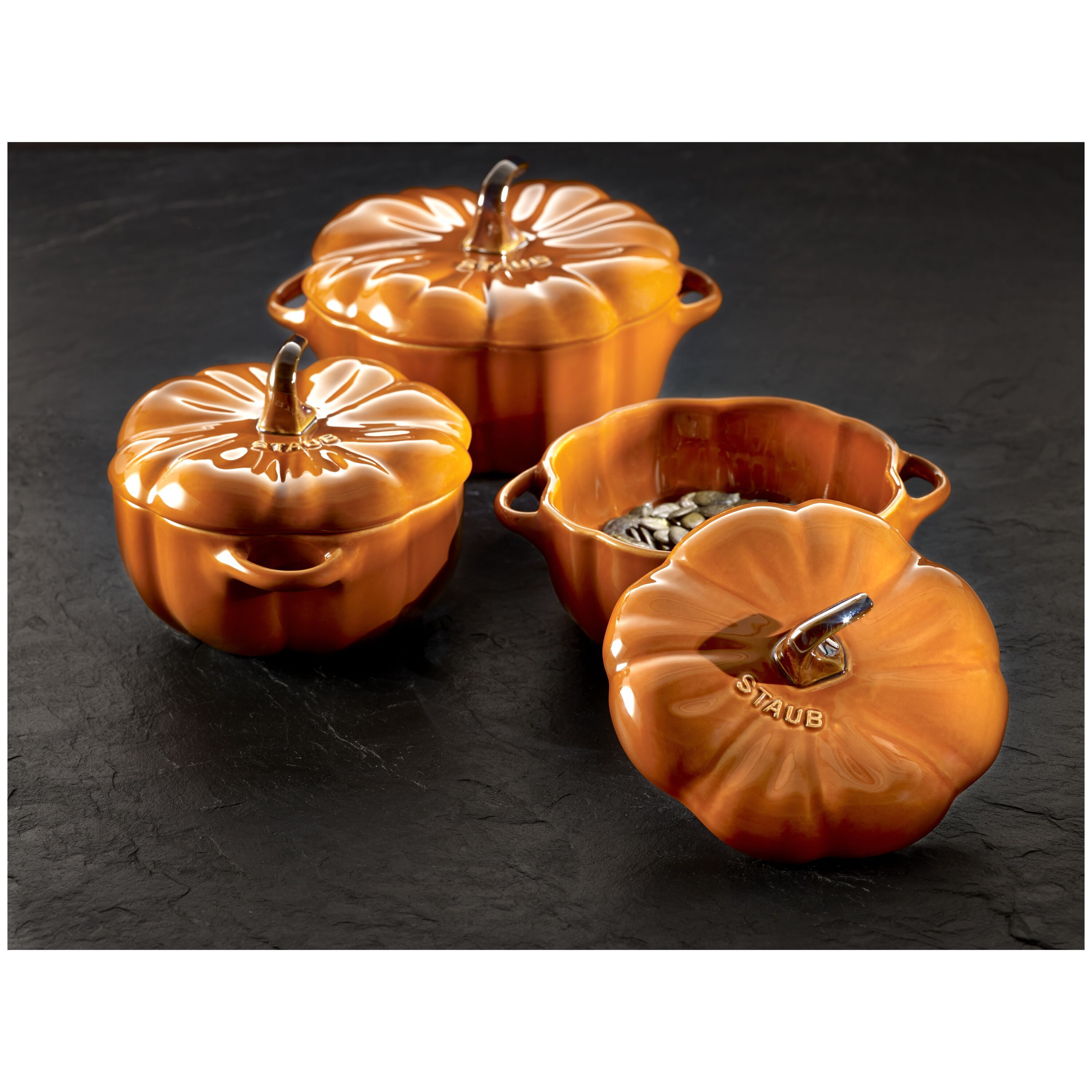 Staub        Ceramique                Cocotte 12 cm, Kürbis, Zimt, Keramik