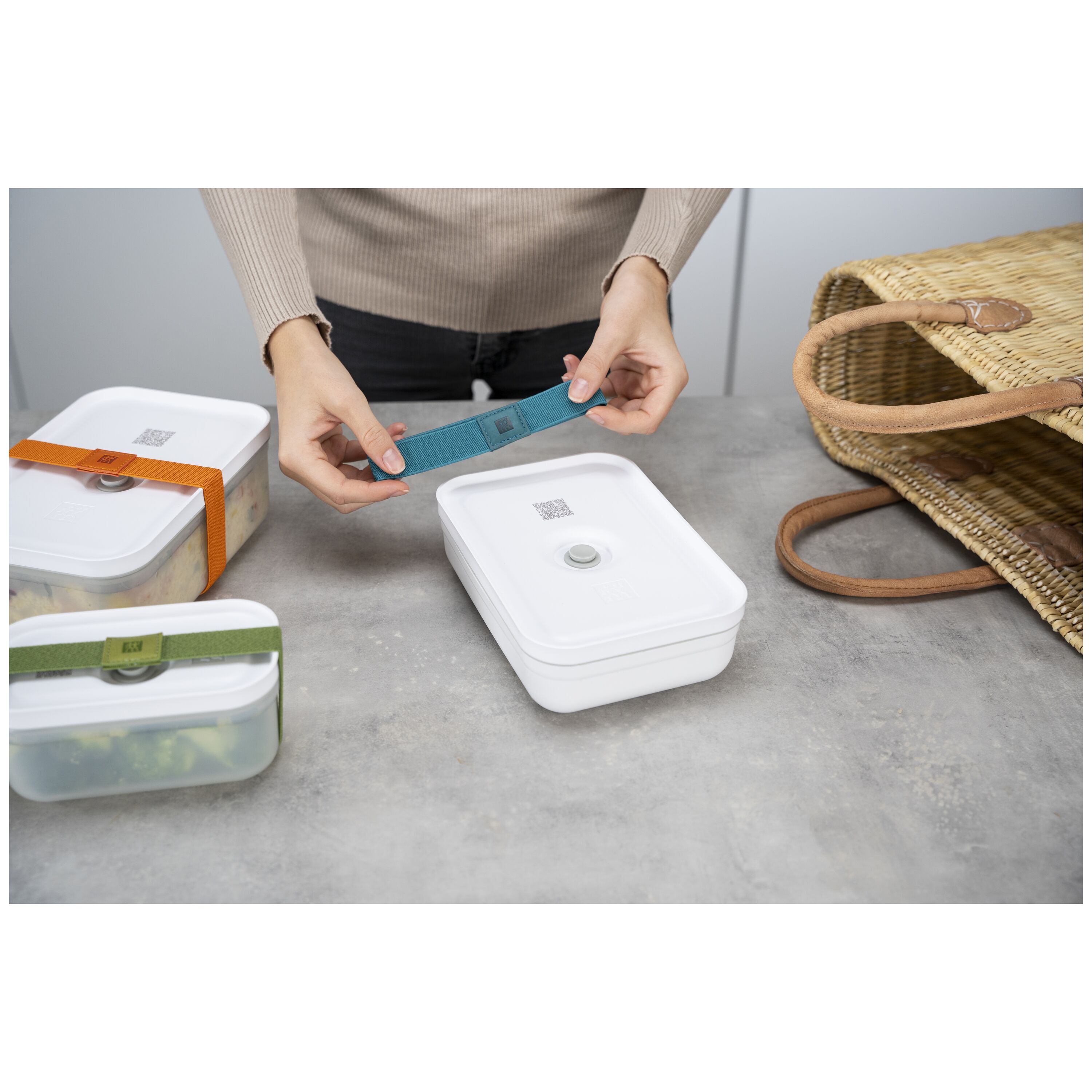 ZWILLING        Fresh & Save                Vakuum Lunchbox L, Kunststoff, Weiß-grau