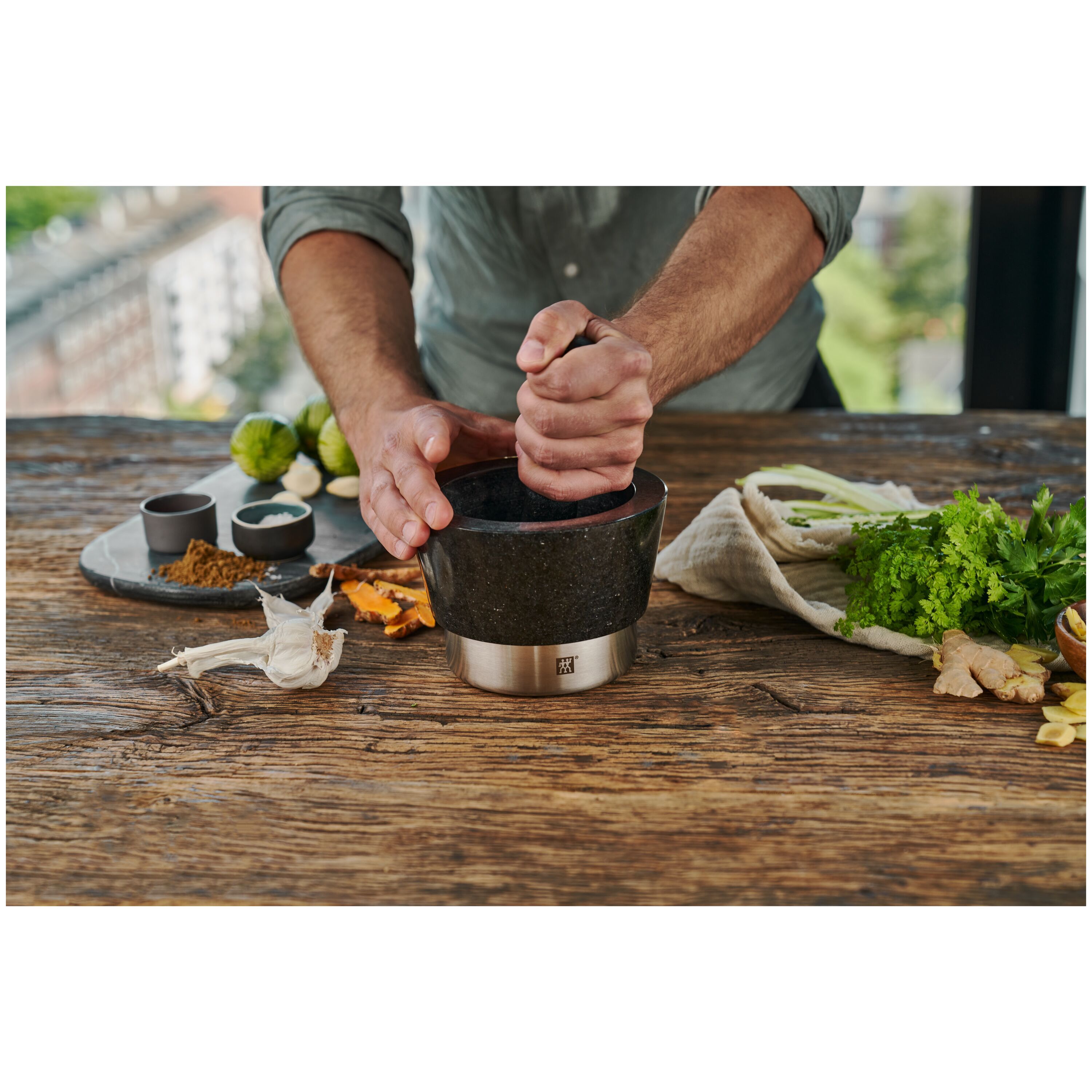 ZWILLING        Spices                Mörser mit Stößel, 15 cm, Granit