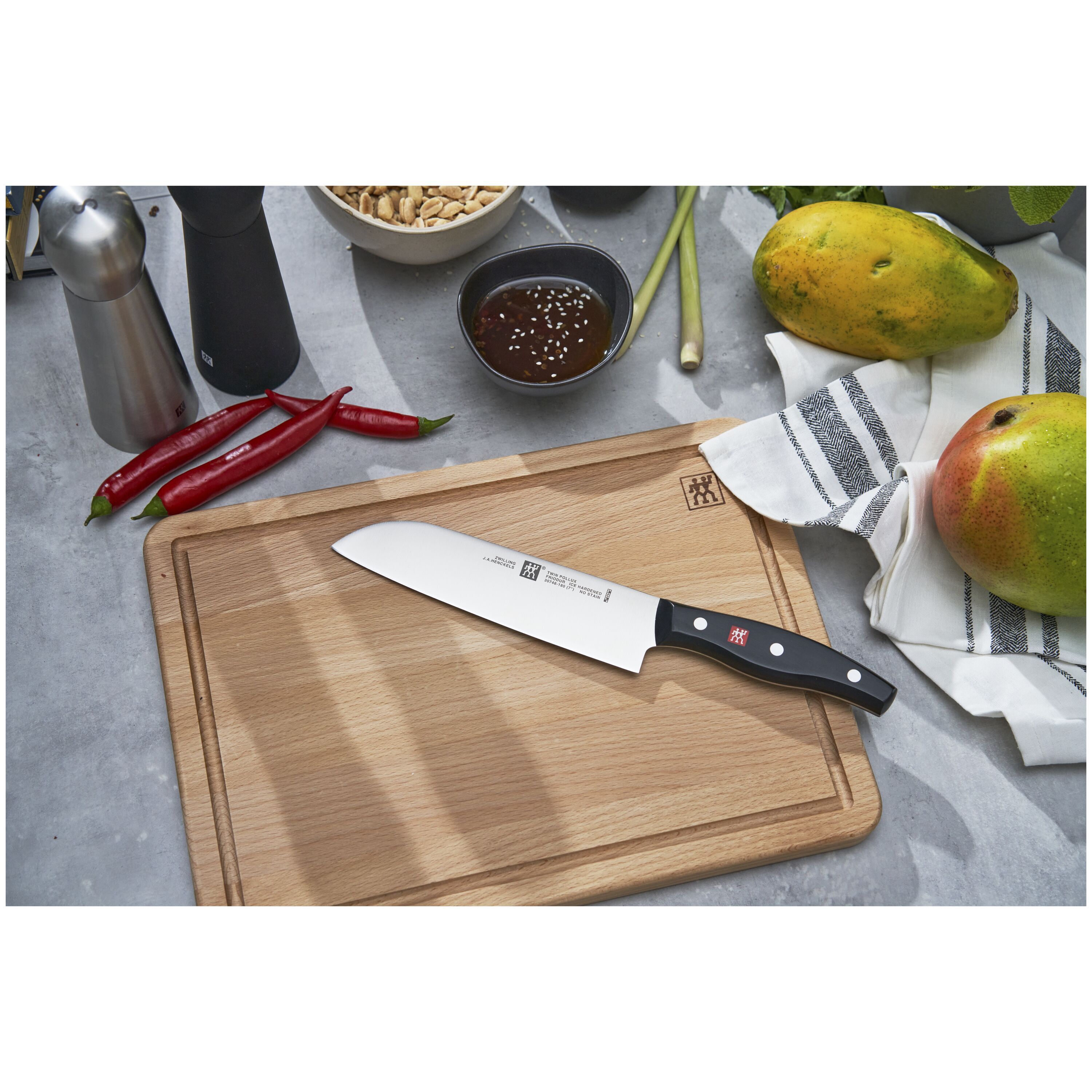 ZWILLING        TWIN Pollux                Santokumesser 18 cm, Glattschliff