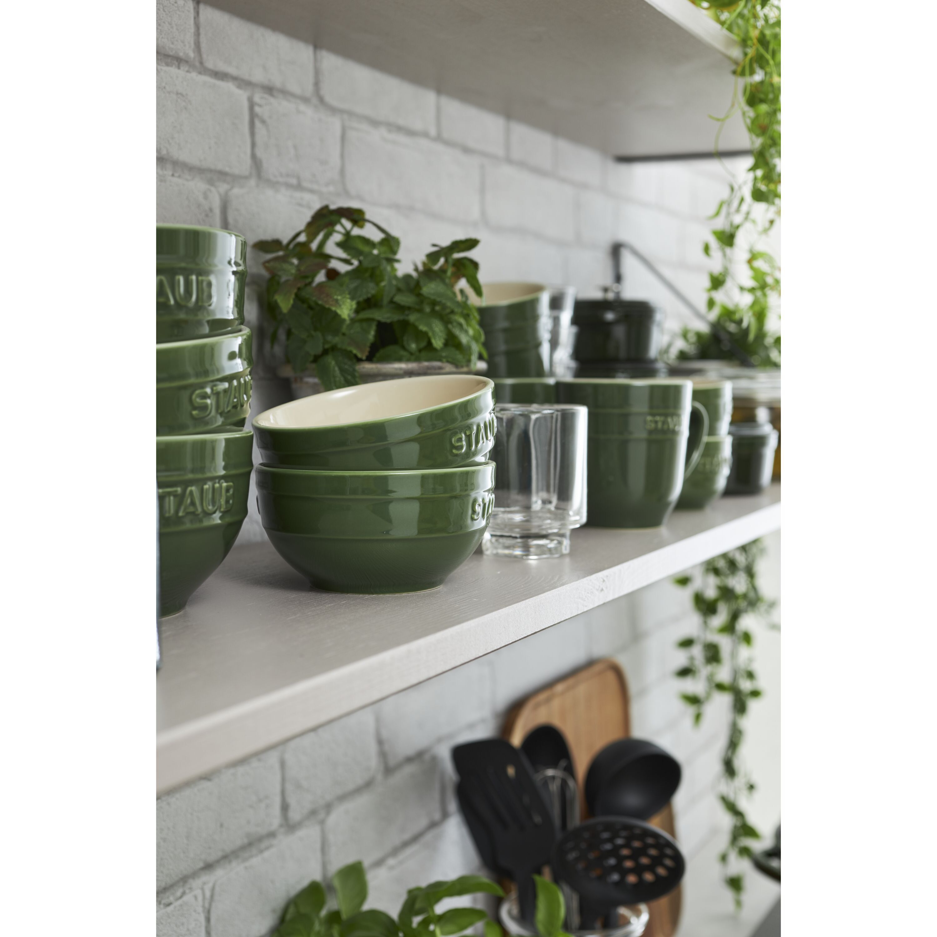 Staub        Ceramique                Schüssel 12 cm, rund, Basilikum-Grün, Keramik