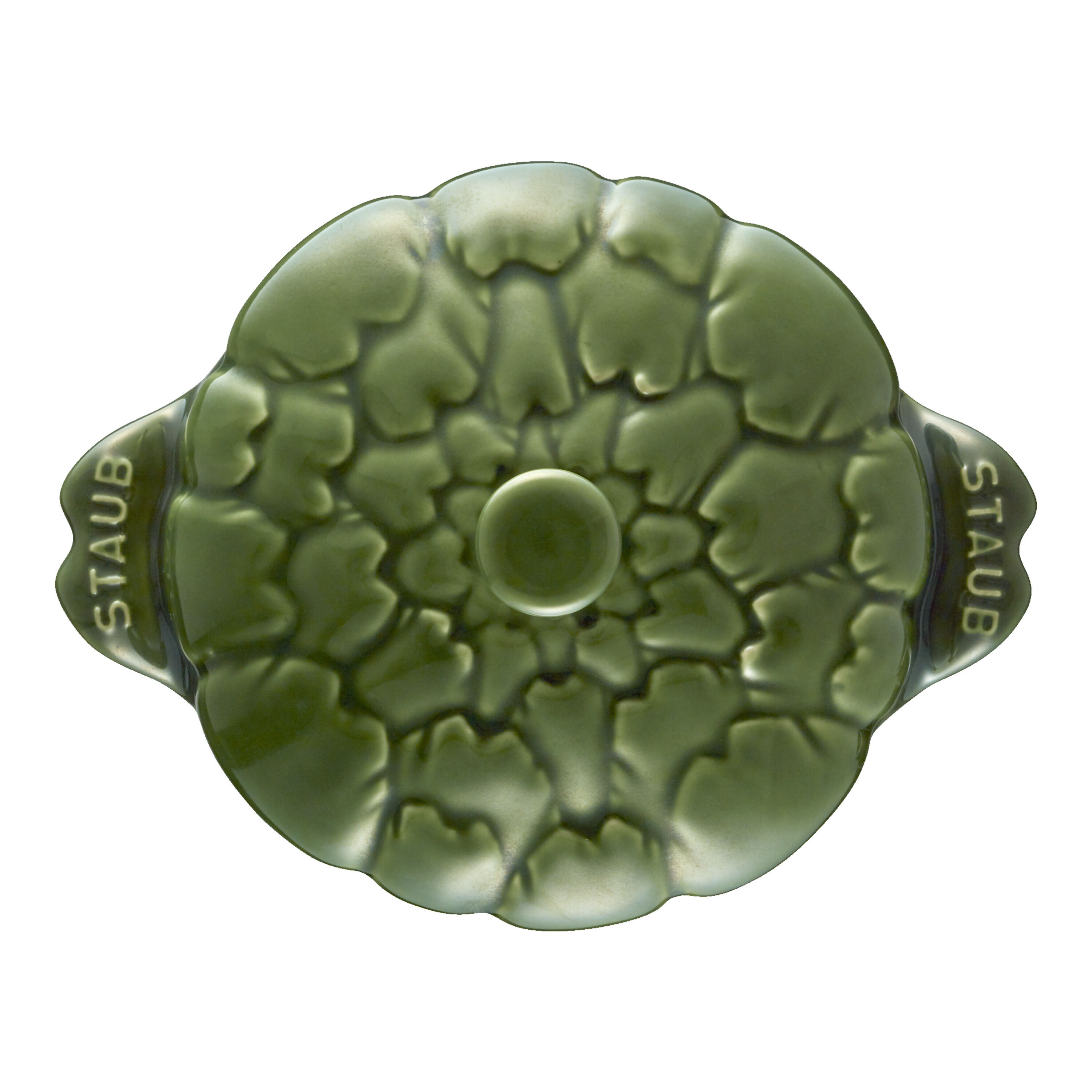 Staub        Ceramique                Cocotte 13 cm, Artischocke, Basilikum-Grün, Keramik