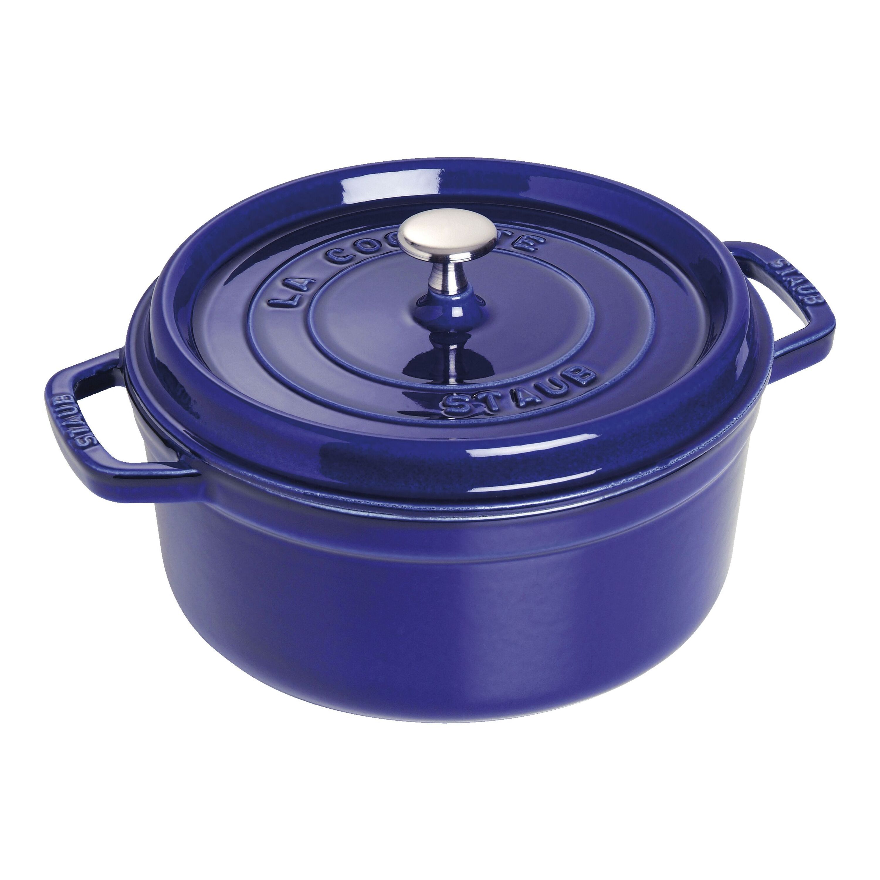 Staub        La Cocotte                Cocotte 22 cm, rund, Dunkelblau, Gusseisen