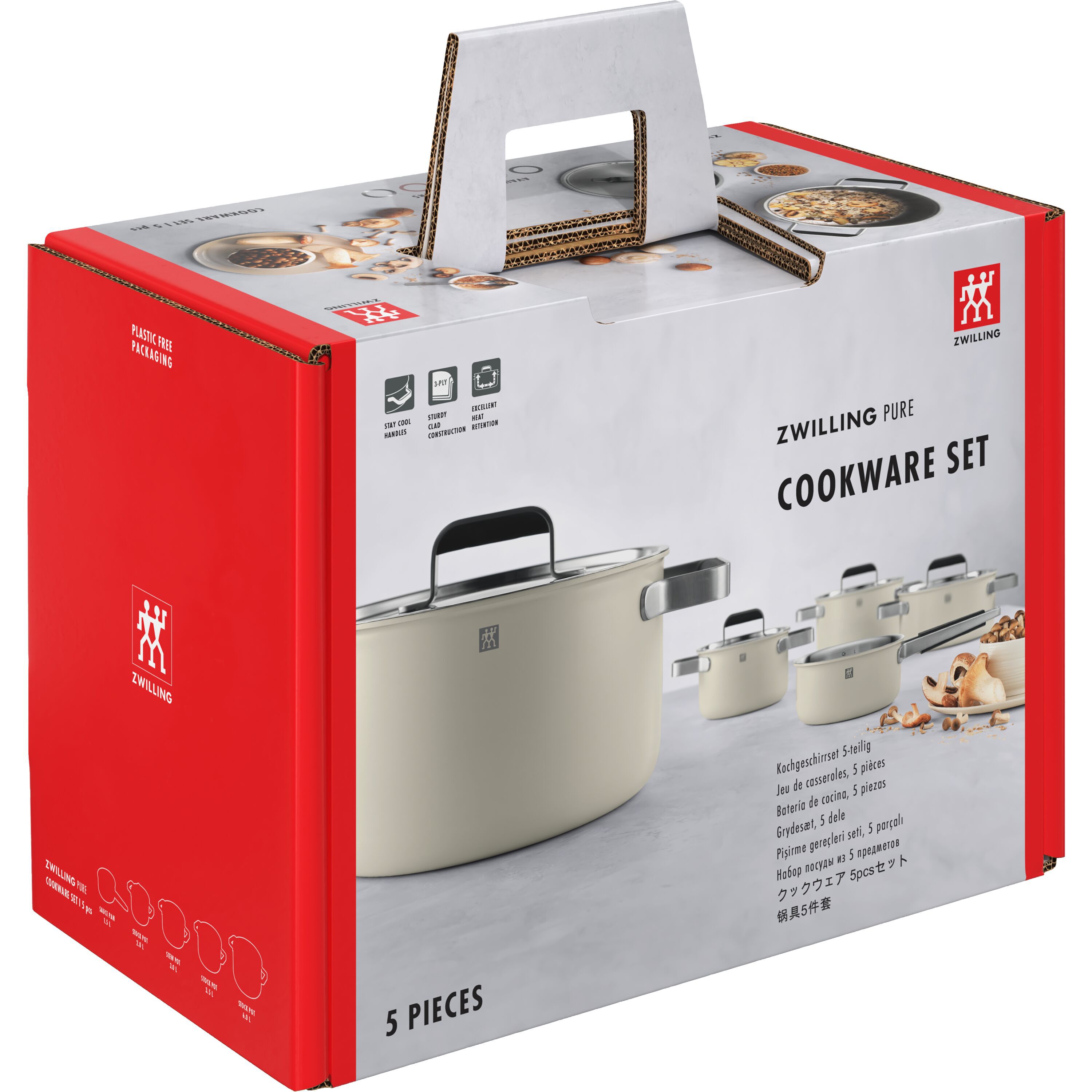 ZWILLING        Pure                Kochgeschirrset, 5-tlg, 18/10 Edelstahl