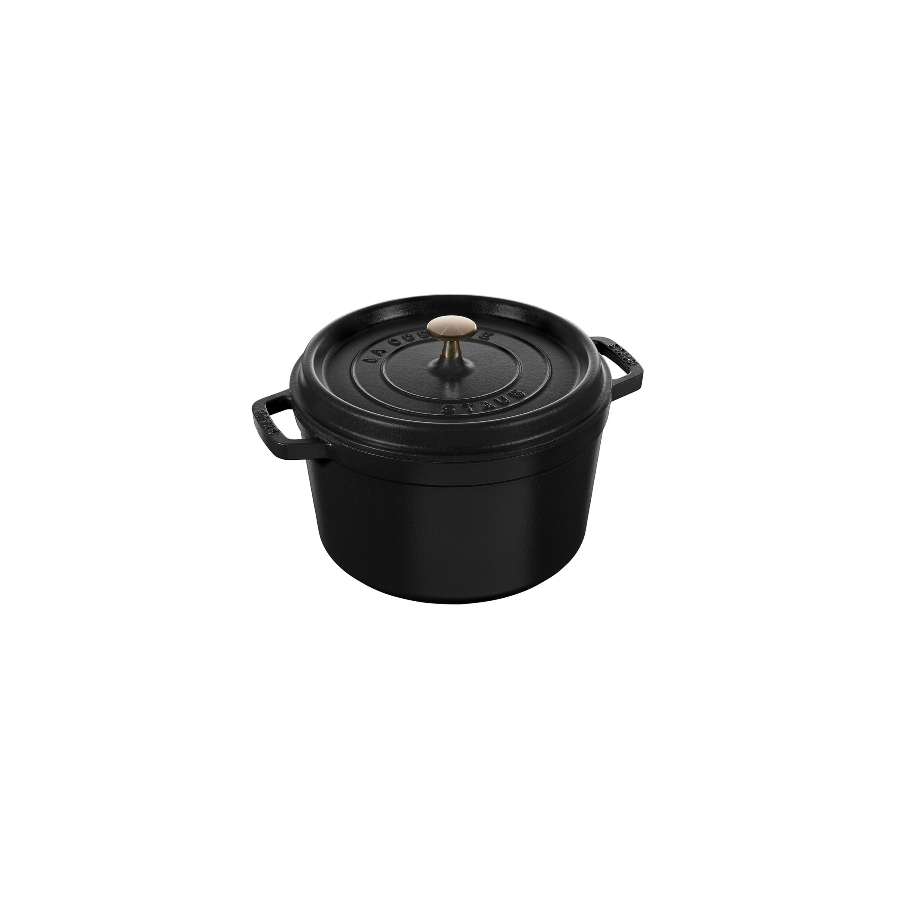 Staub        La Cocotte                Cocotte tief 24 cm, rund, Schwarz, Gusseisen