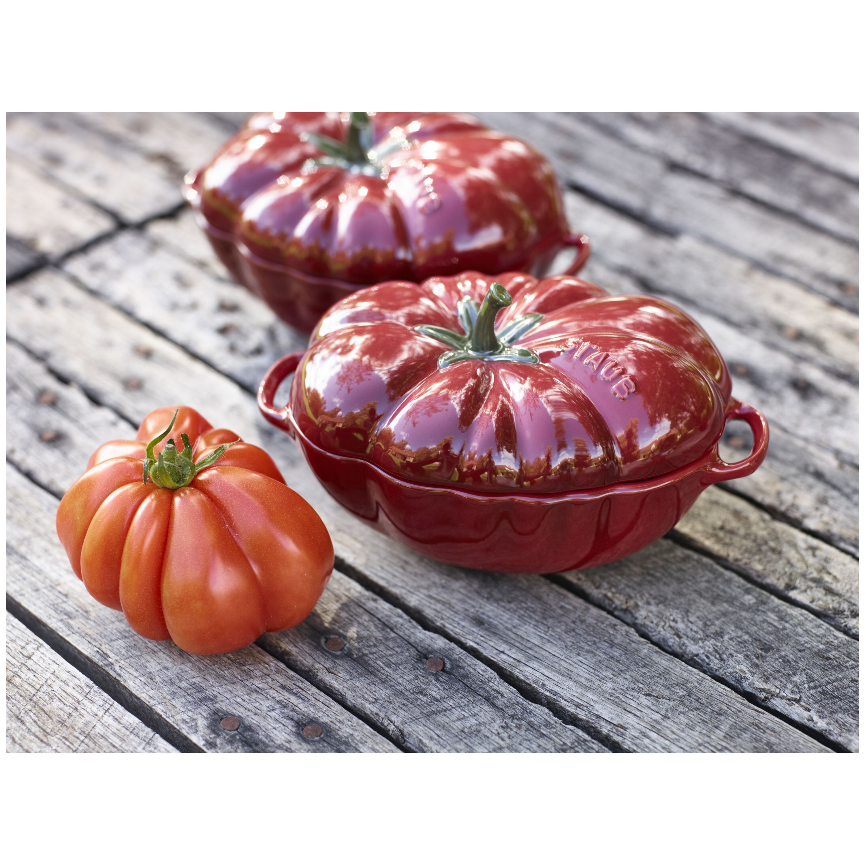 Staub        Ceramique                Cocotte 16 cm, Tomate, Kirsch-Rot, Keramik
