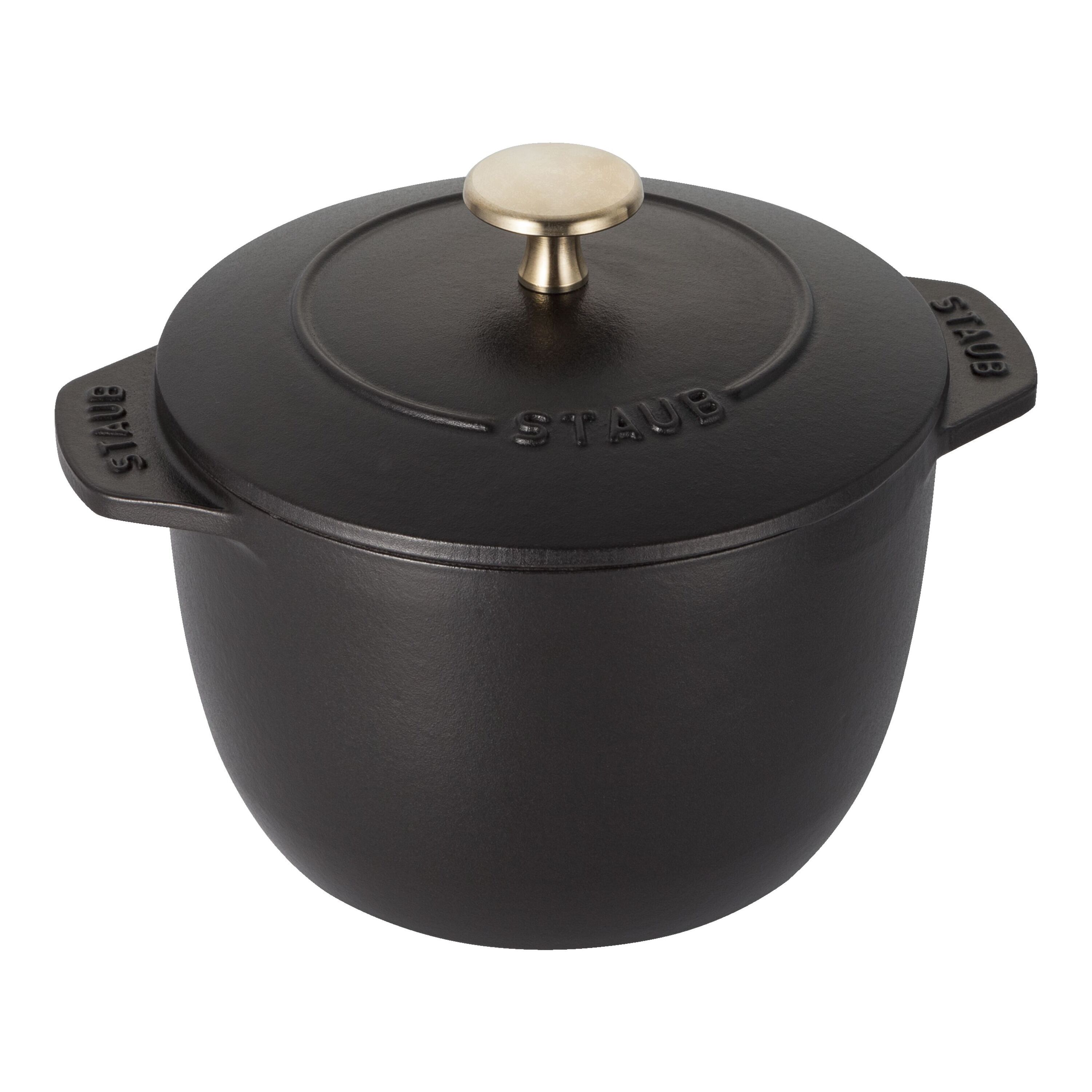 Staub        La Cocotte                Reis-Cocotte 16 cm, rund, Schwarz, Gusseisen