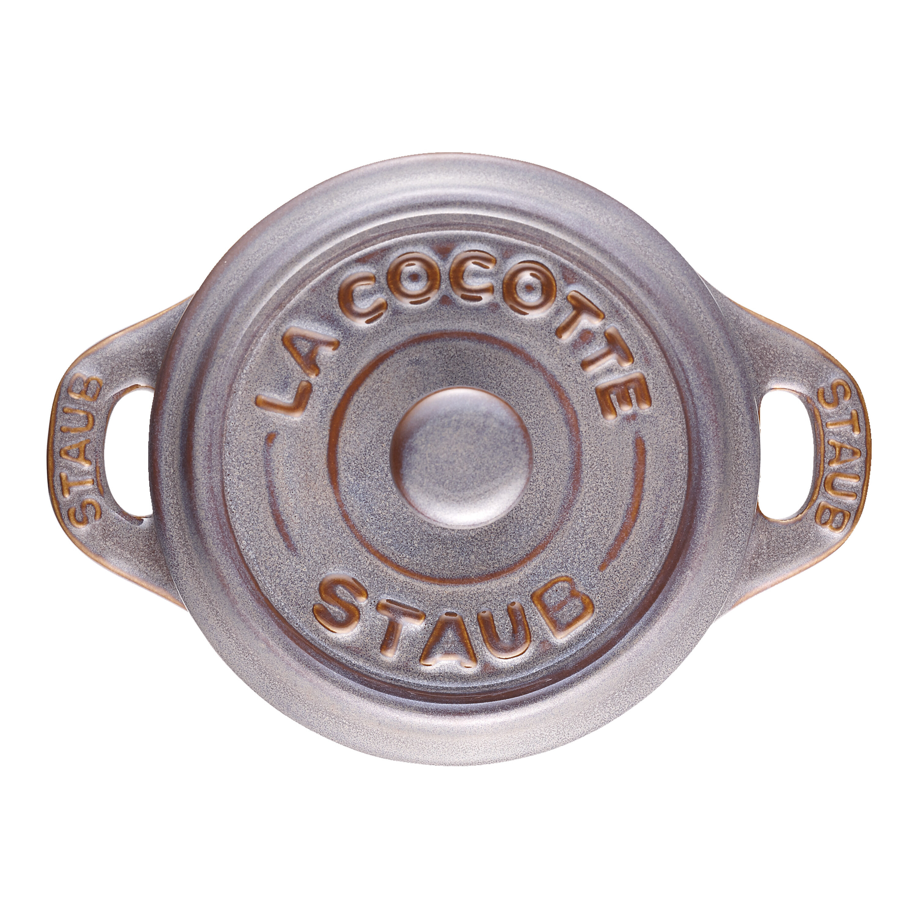 Staub        Ceramique                Mini Cocotte 10 cm, rund, Antik-Grau, Keramik
