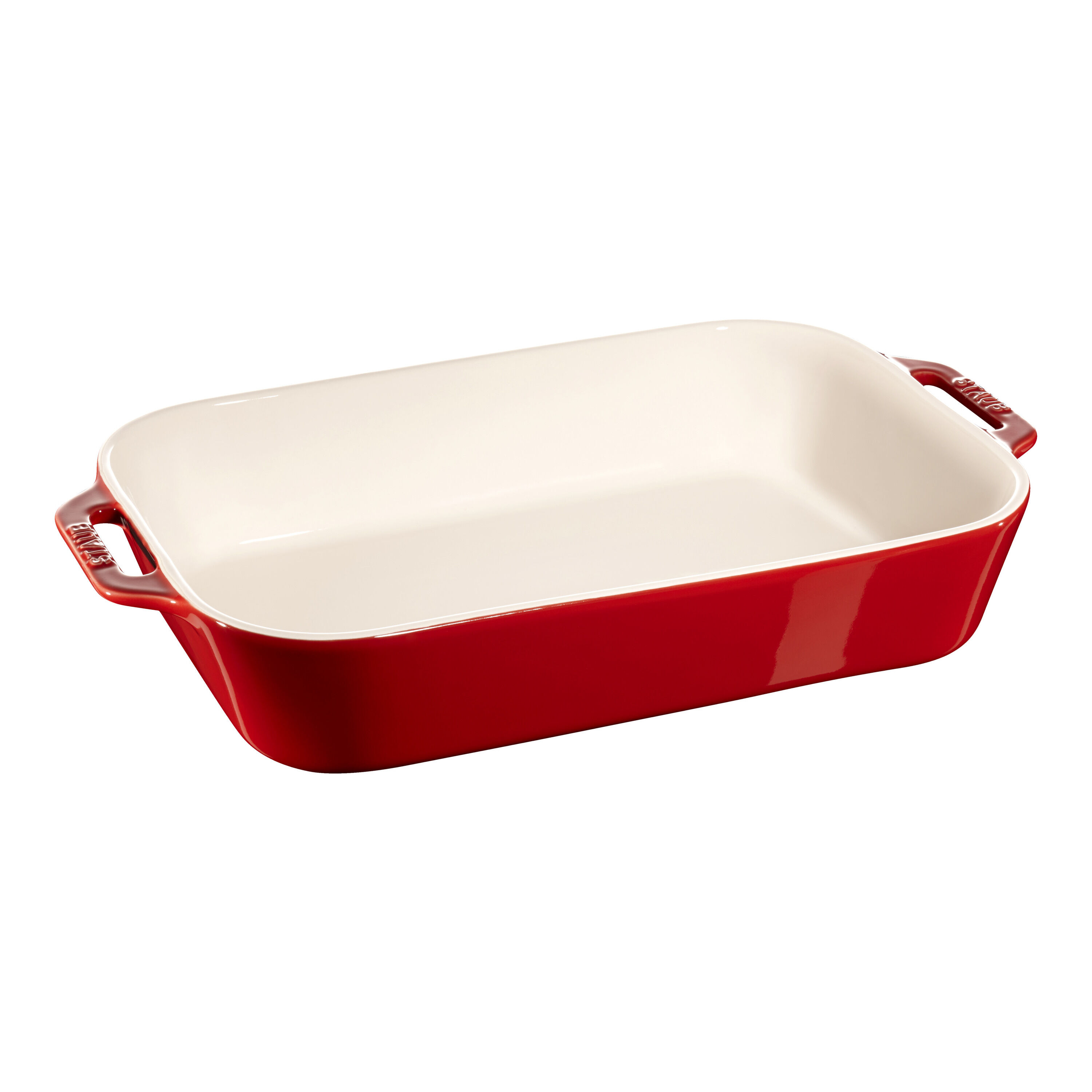 Staub        Ceramique                Auflaufform 34 x 24 cm, rechteckig, Kirsch-Rot, Keramik