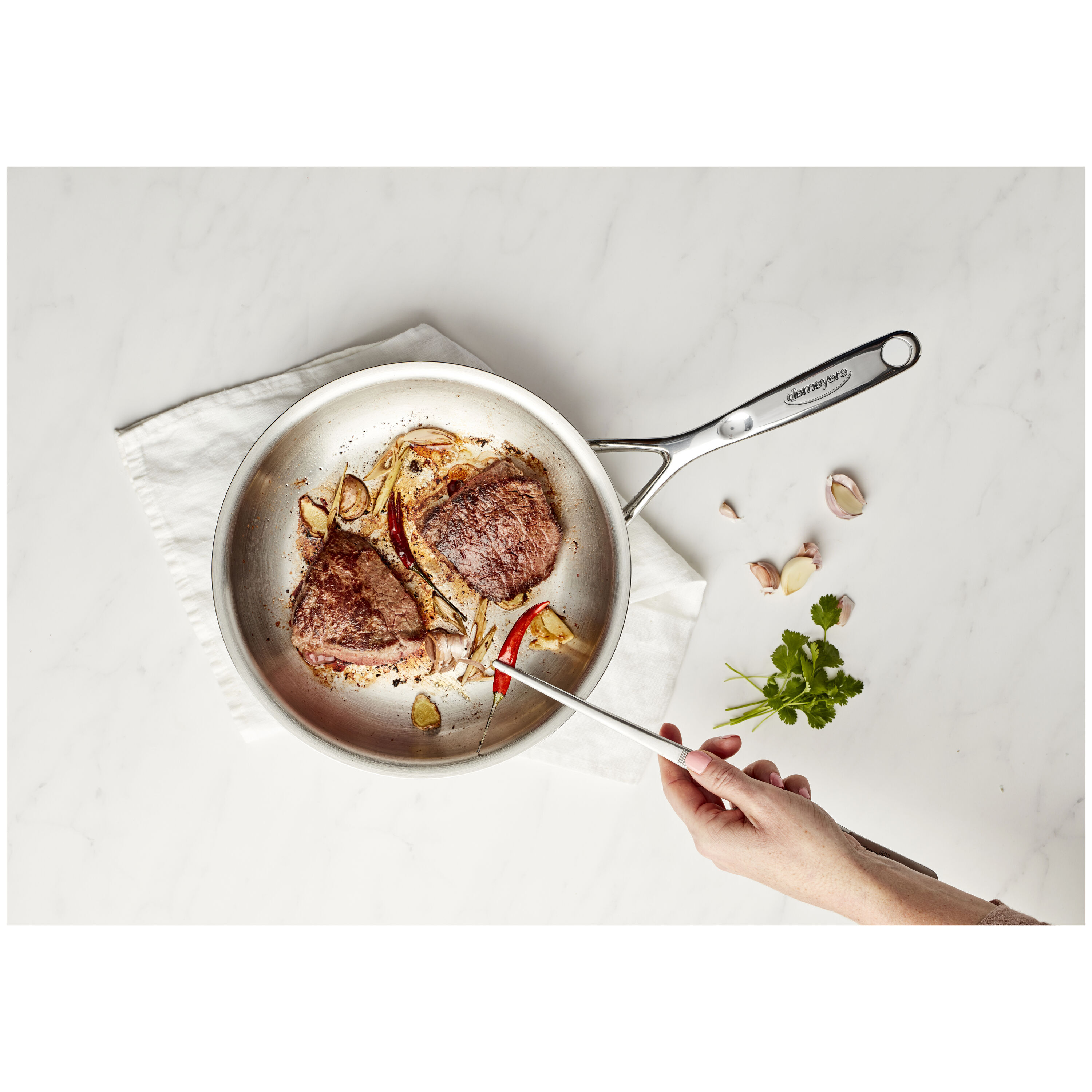 Demeyere        Proline 7                Bratpfanne 24 cm, 18/10 Edelstahl, Silber